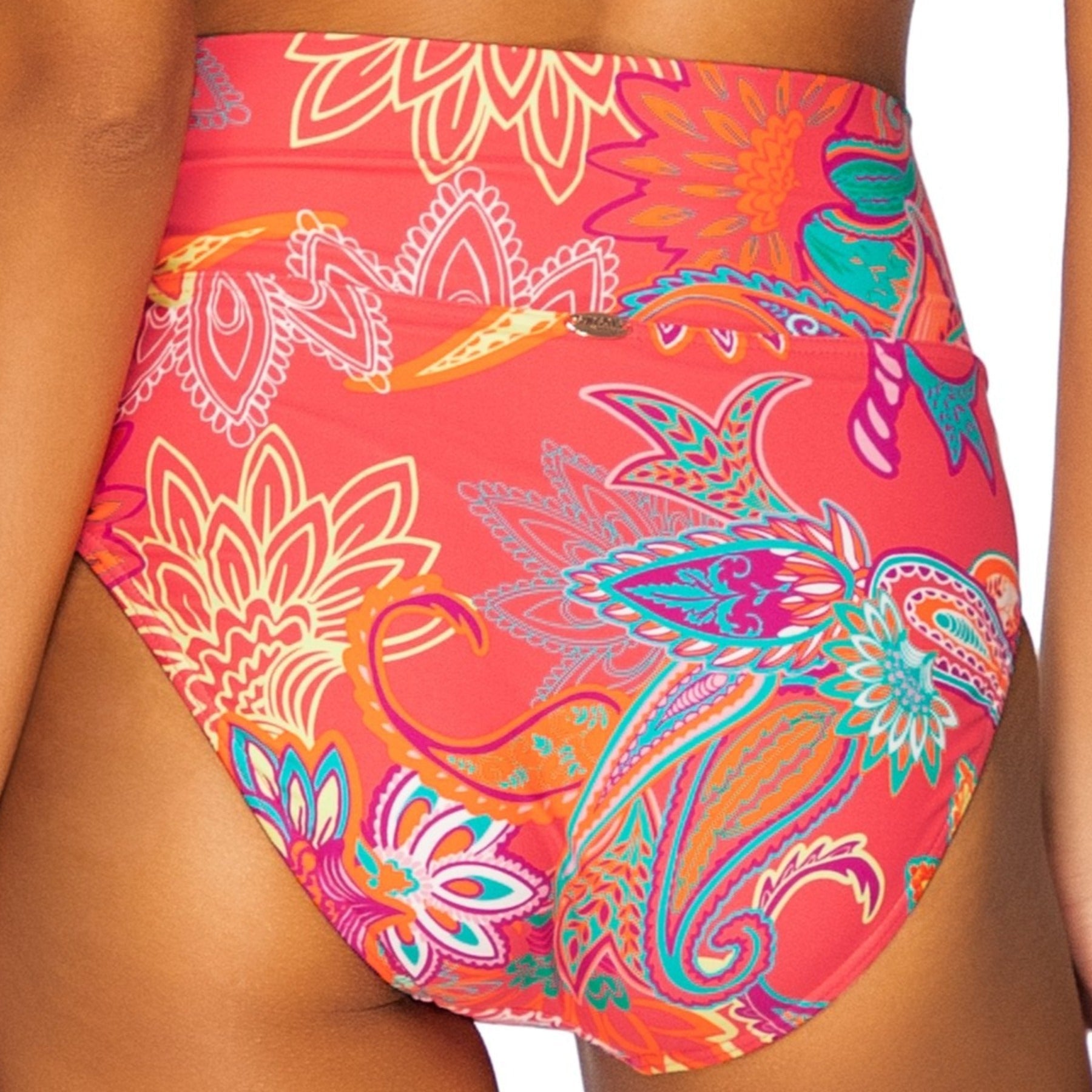 Sunsets Hannah High Waist Bikini Bottom 33B Island Bliss Back