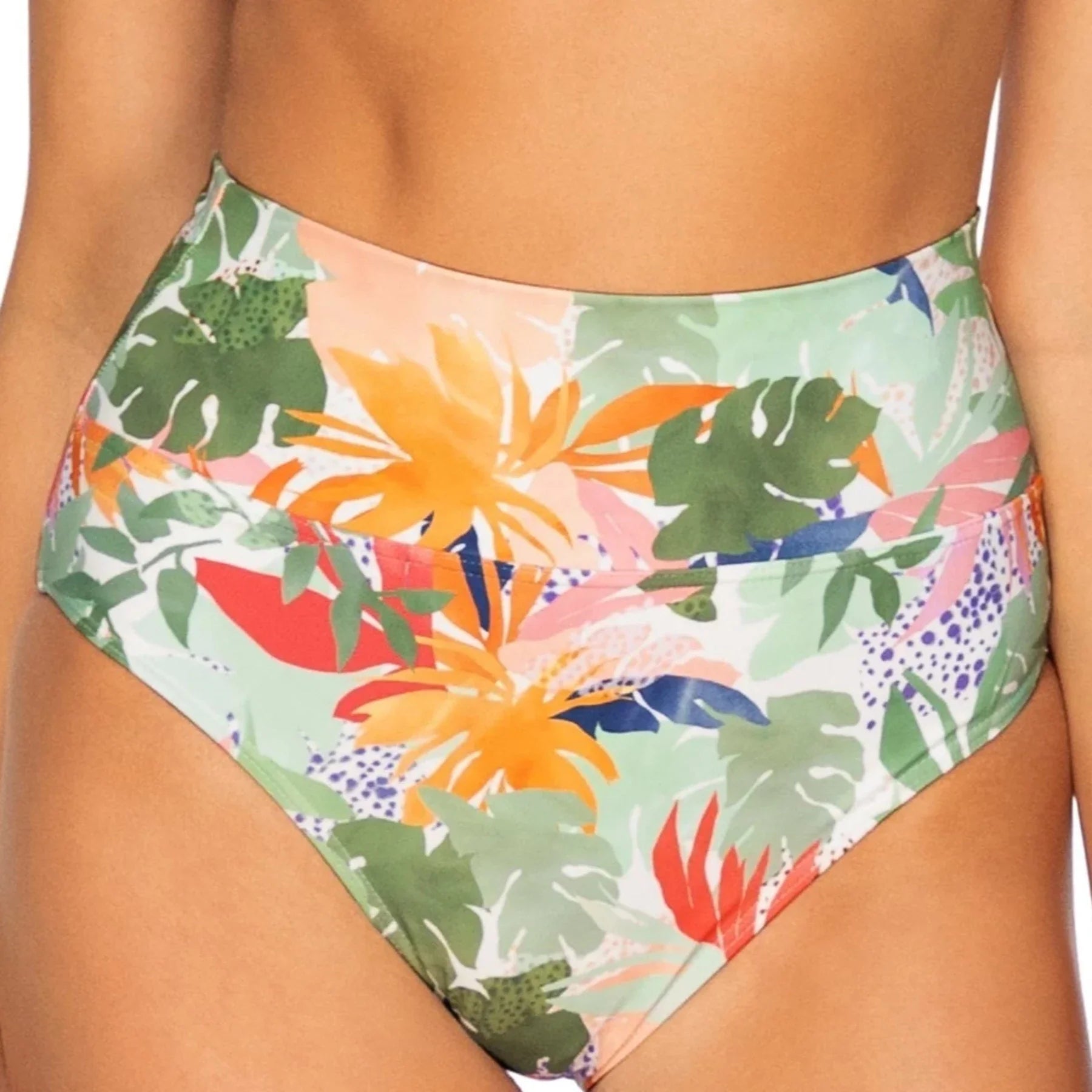 Sunsets Hannah High Waist Bikini Bottom 33B Serendipity Front