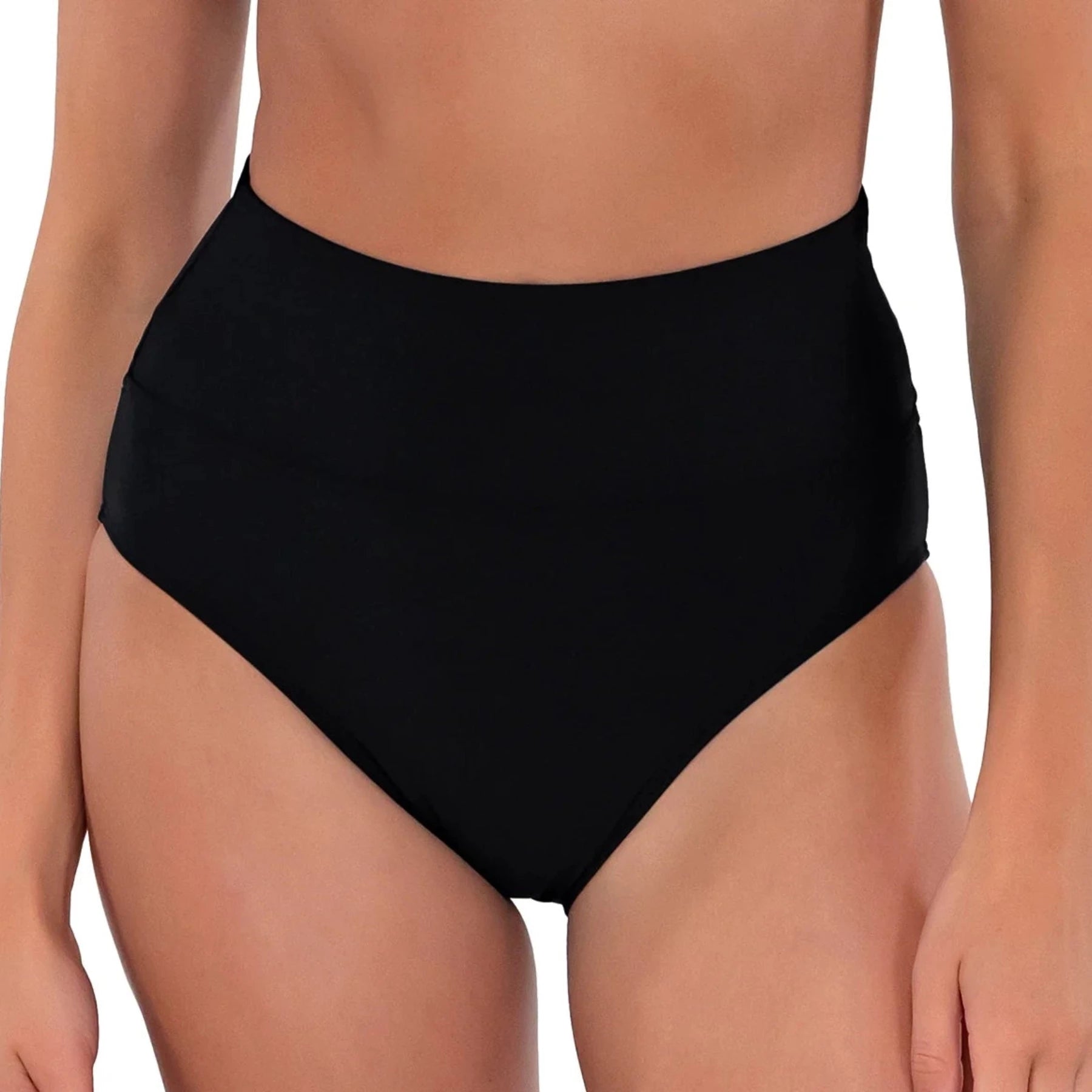 Sunsets Hannah High Waist Bikini Bottom 33B Black Front