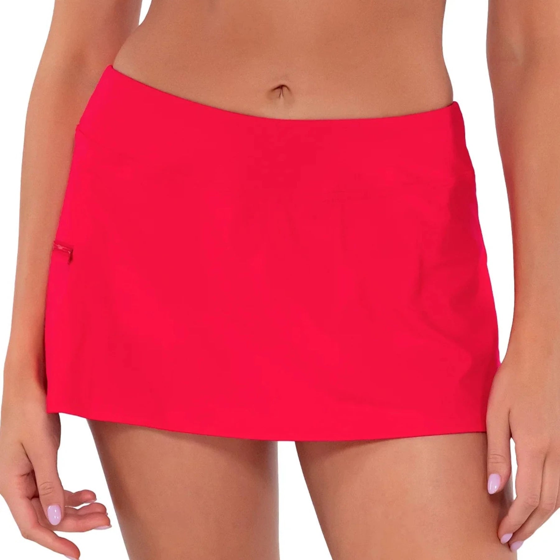 Sunsets Sporty Swim Skirt 40B Geranium Front