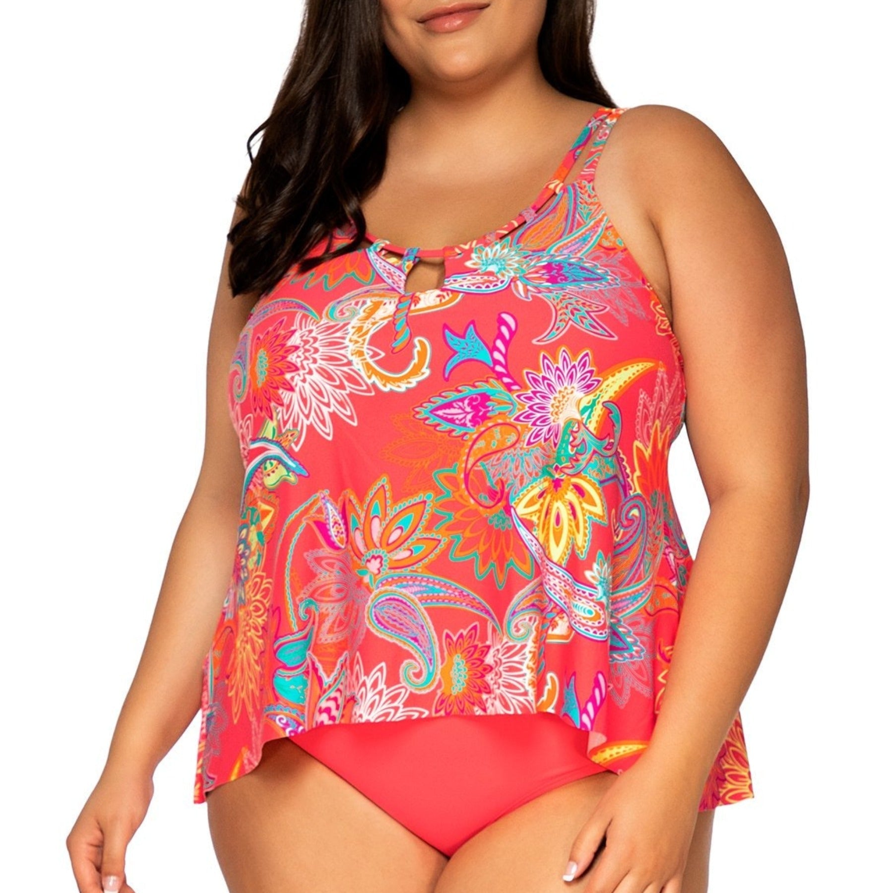 Sunsets High Seas High Waist Bikini Bottom 97B Nectarine Set