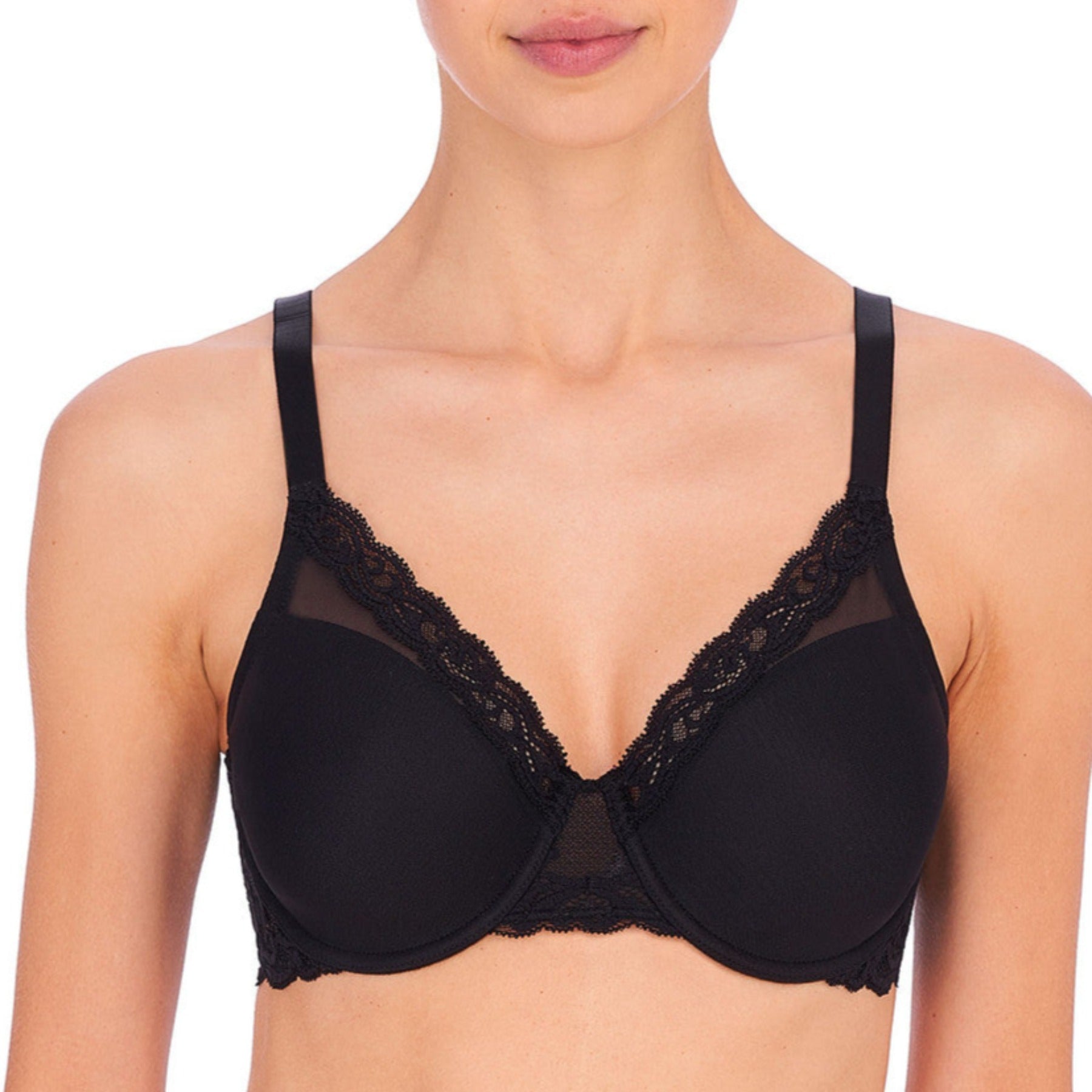 Natori Feathers Full Figure Contour Underwire Bra 741299 - Black