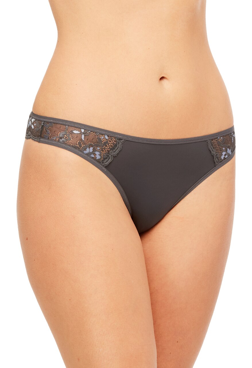 Montelle Intimates Lace Thong 9388 - Black