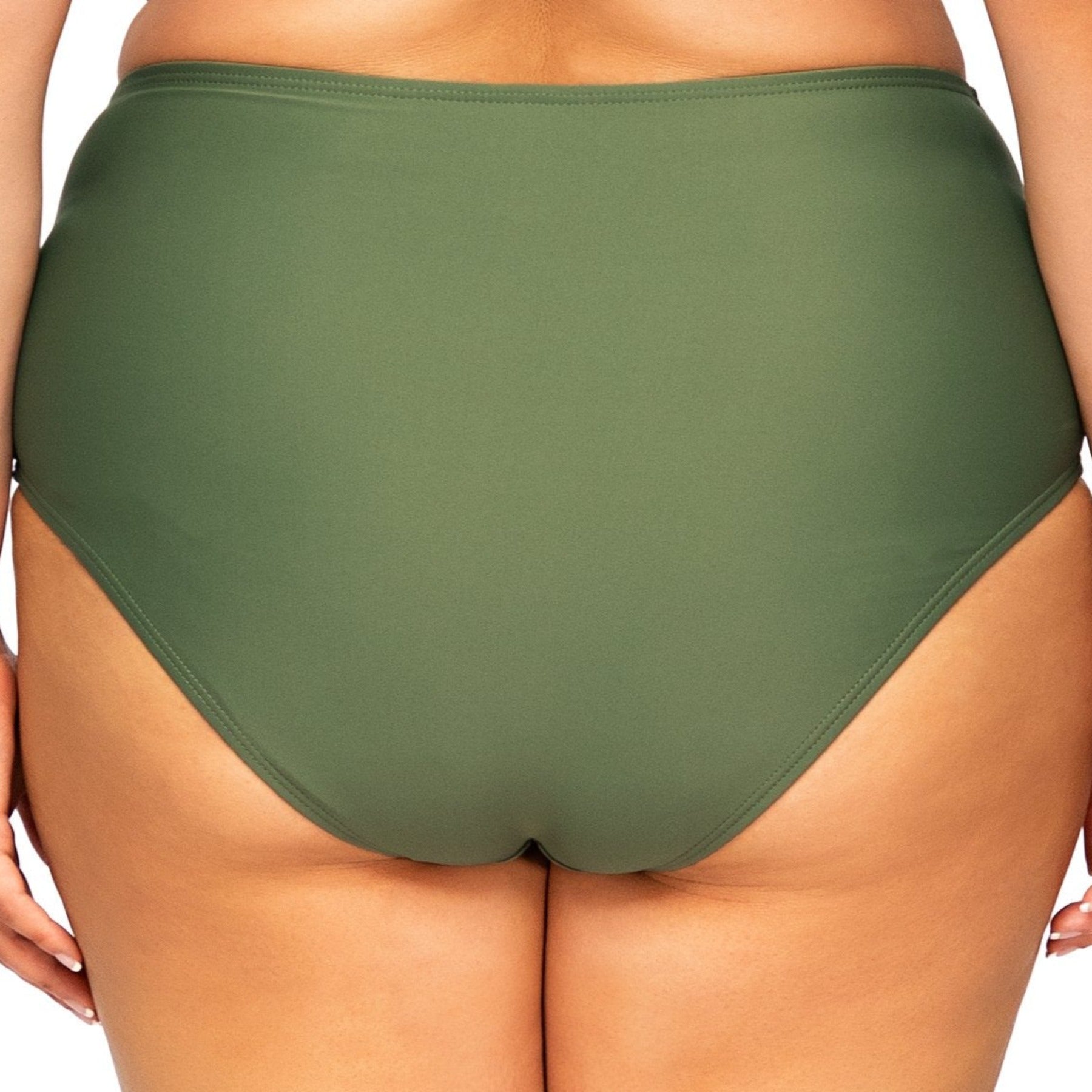 Sunsets High Seas High Waist Bikini Bottom 97B Olive Back