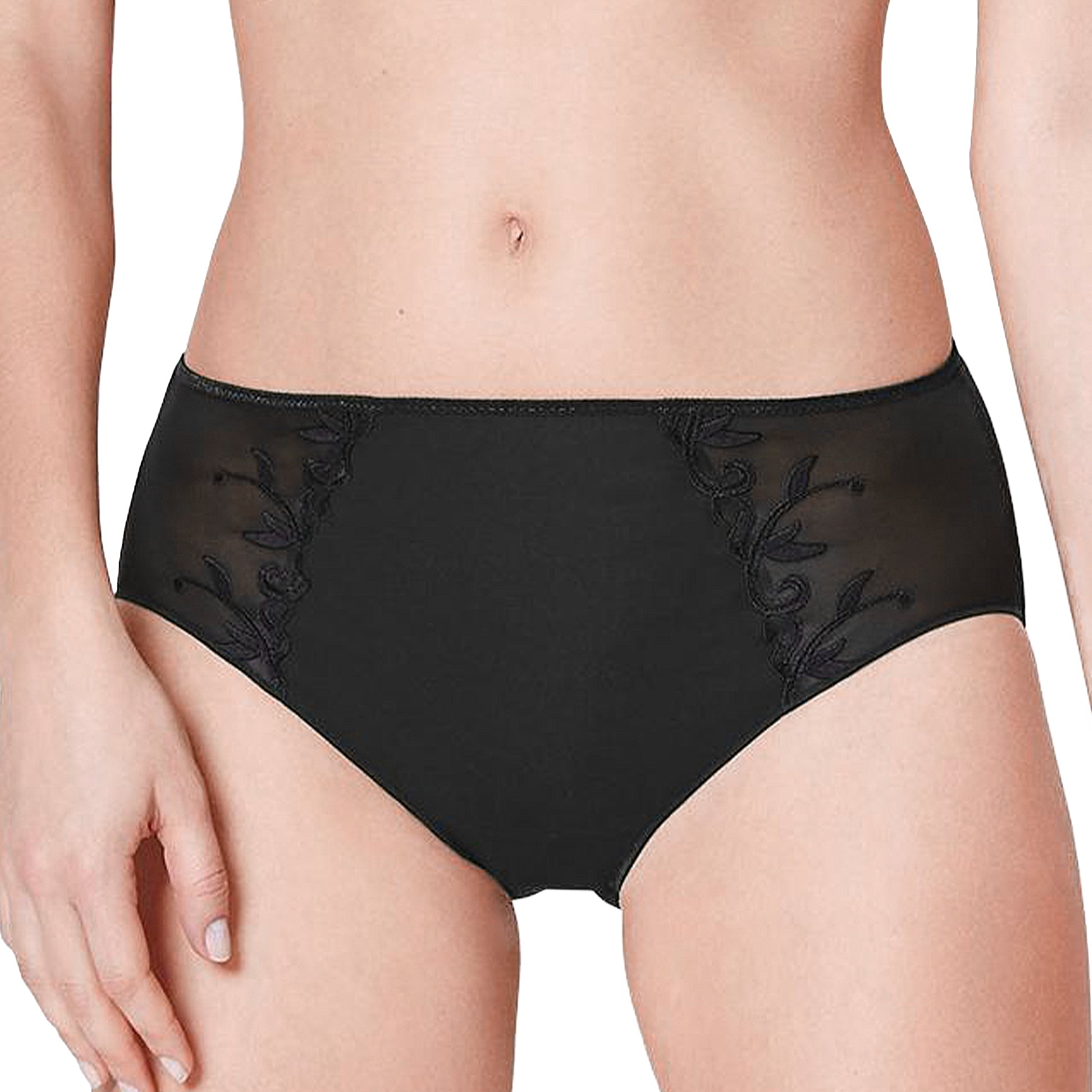 Simone Perele Andora Cotton Brief 131775 Black Front