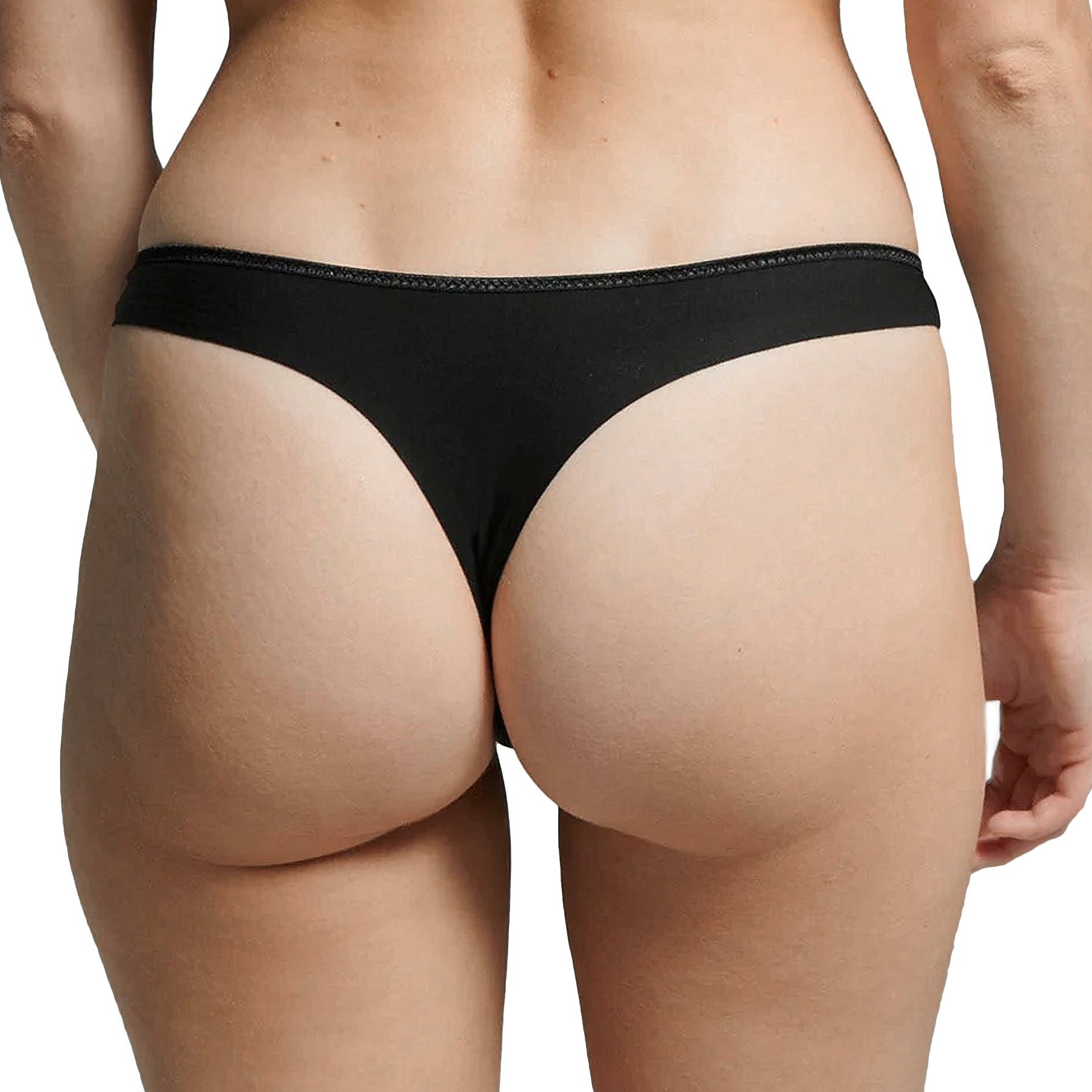 Simone Perele Andora Cotton Thong 131705 Black Back
