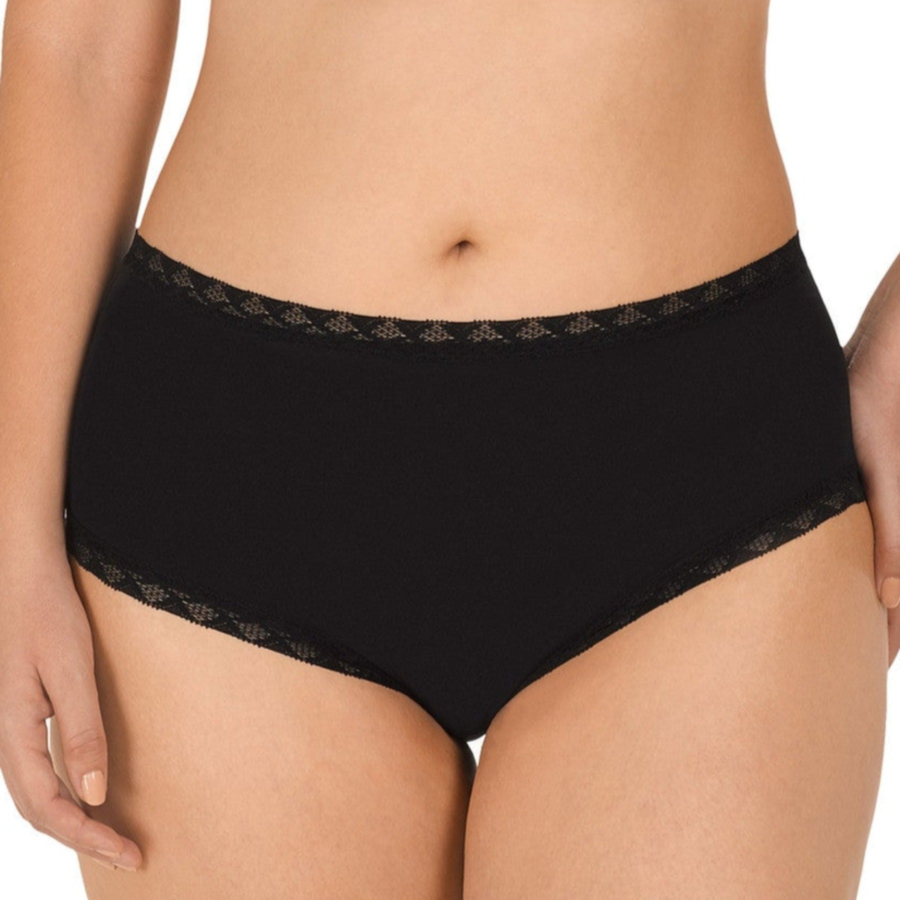 Natori Bliss Cotton Full Brief Panty 755058 - Black