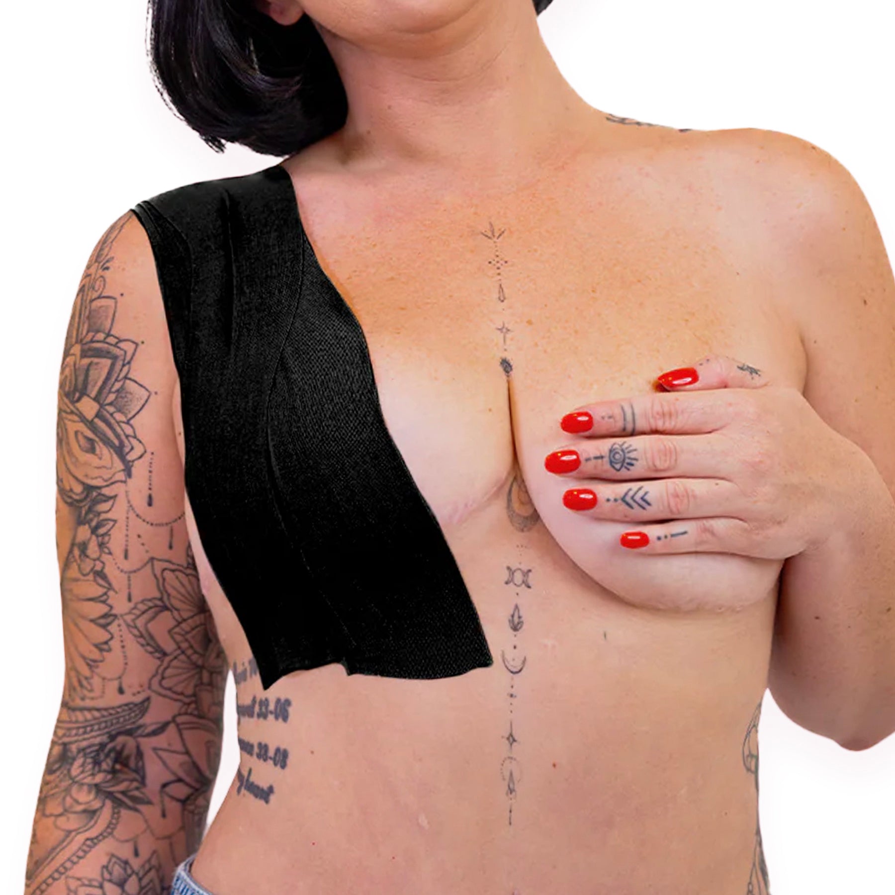 Booby Tape Extra Wide Black Item When Worn