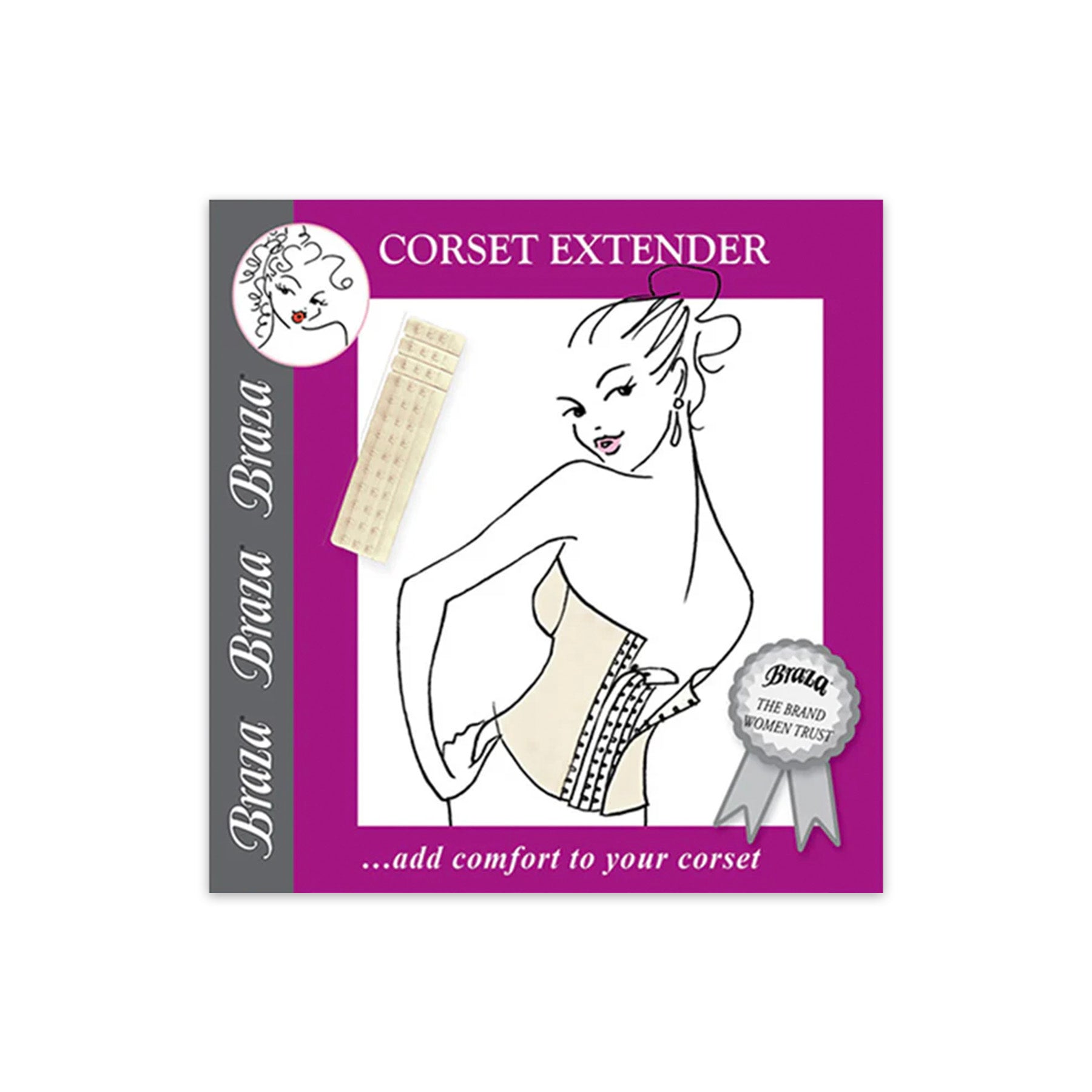 Braza BRZ-5051 Corset Extender Black Packaging
