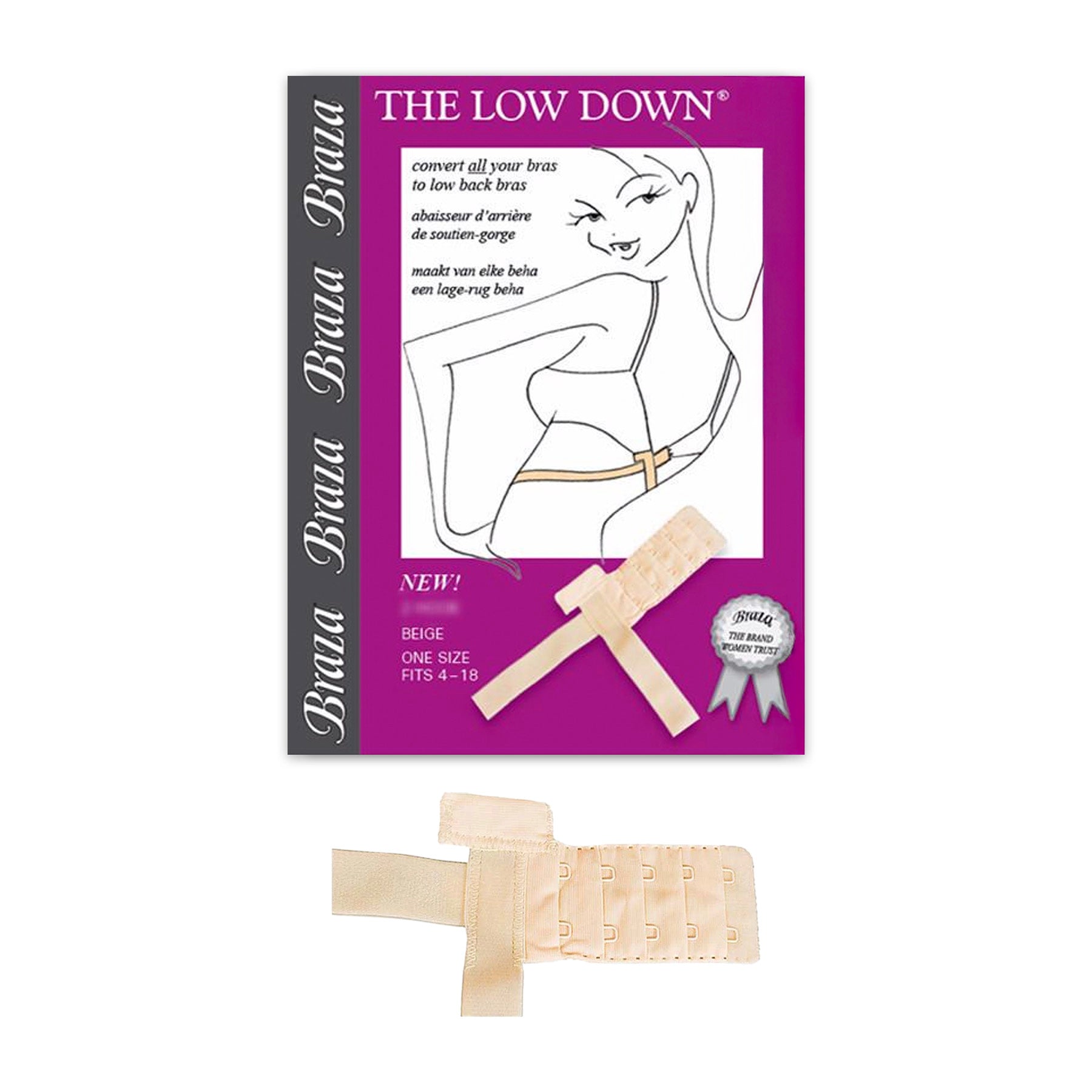 Braza BRZ-8060 The Low Down Bra Converter Nude Front