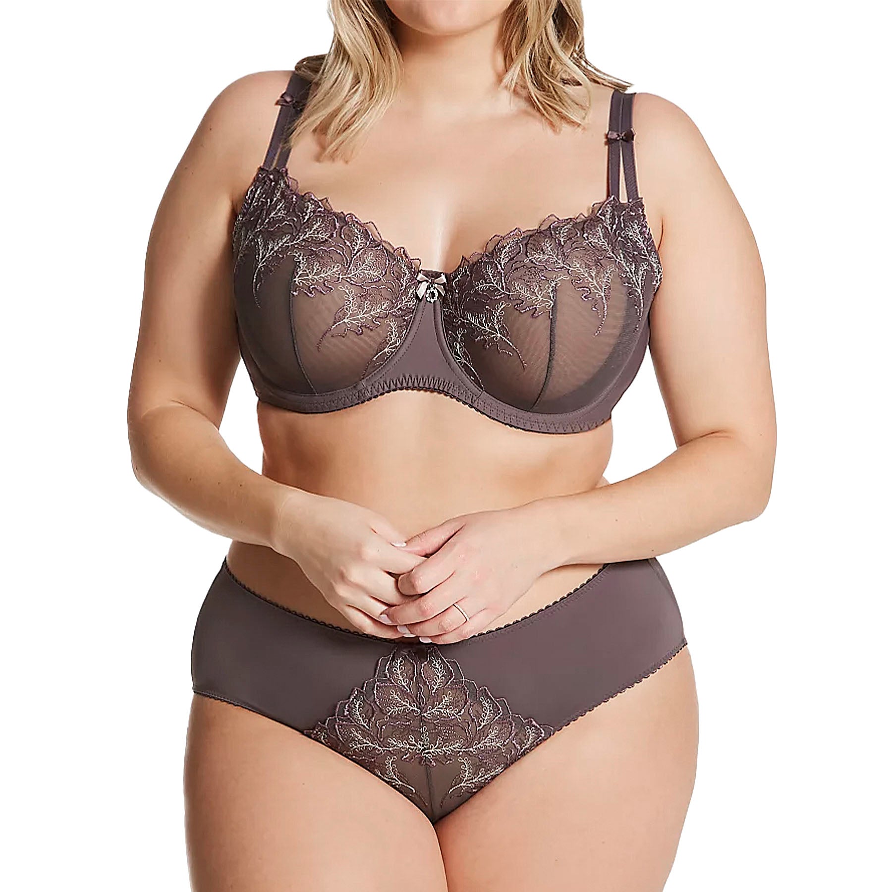 Fit Fully Yours Bridget Lace Underwire Bra B2645 - Deep Mauve Plum