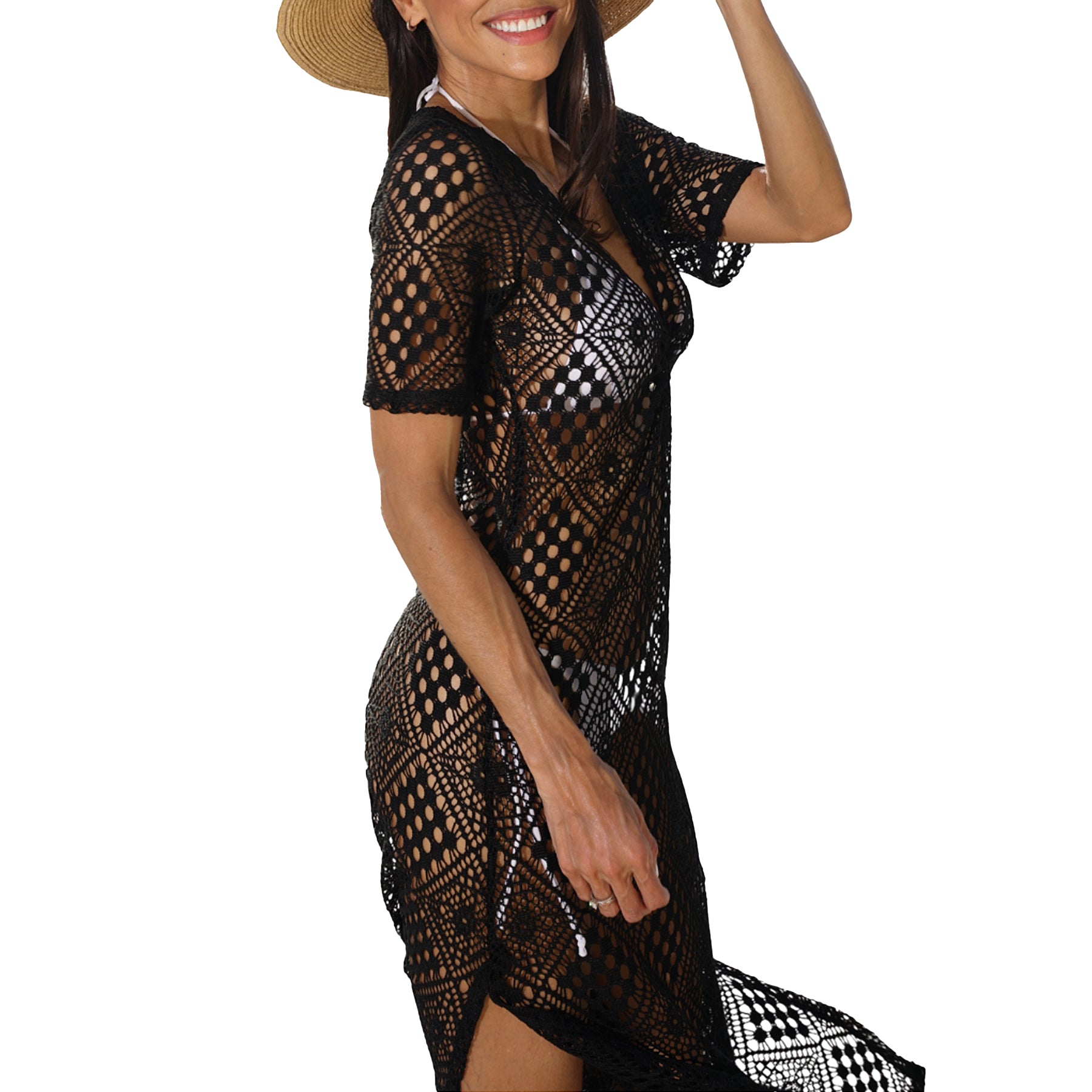 Cover Me Diamond Beach Coverup 26057084 Black Set