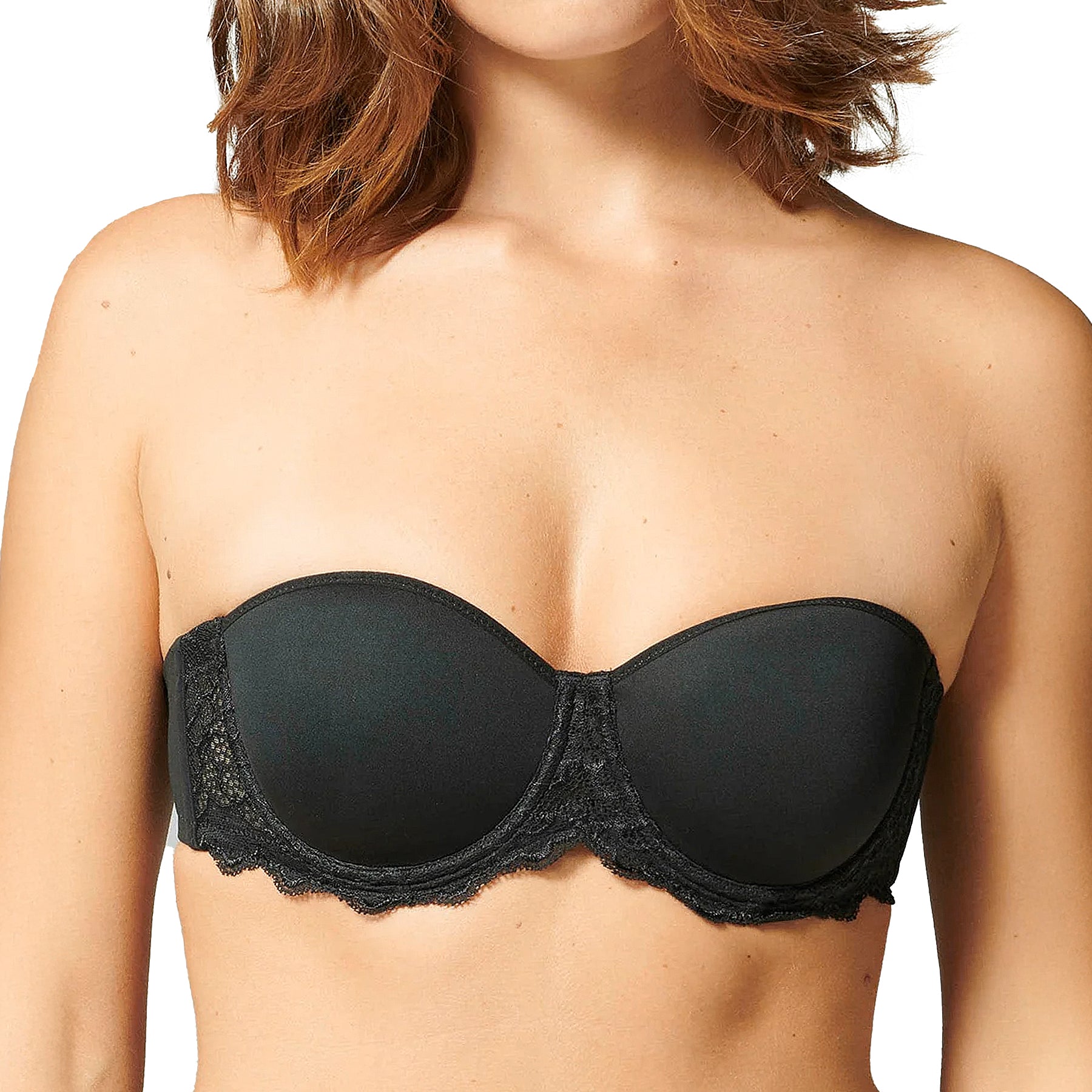 Simone Perele Caresse Strapless Bra 12A300 Black Front