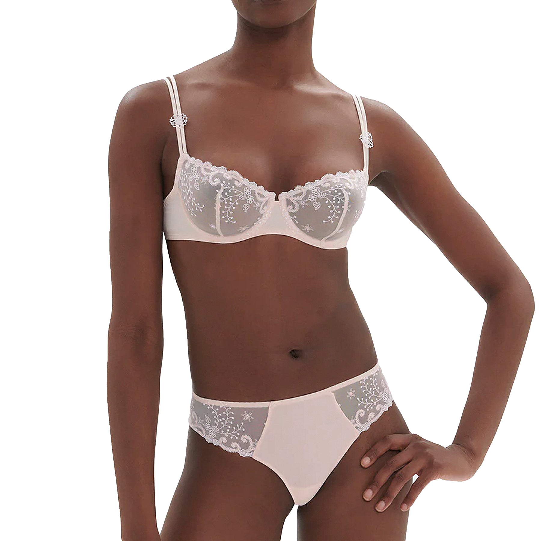 Simone Perele Delice Thong 12X700 Blush Set