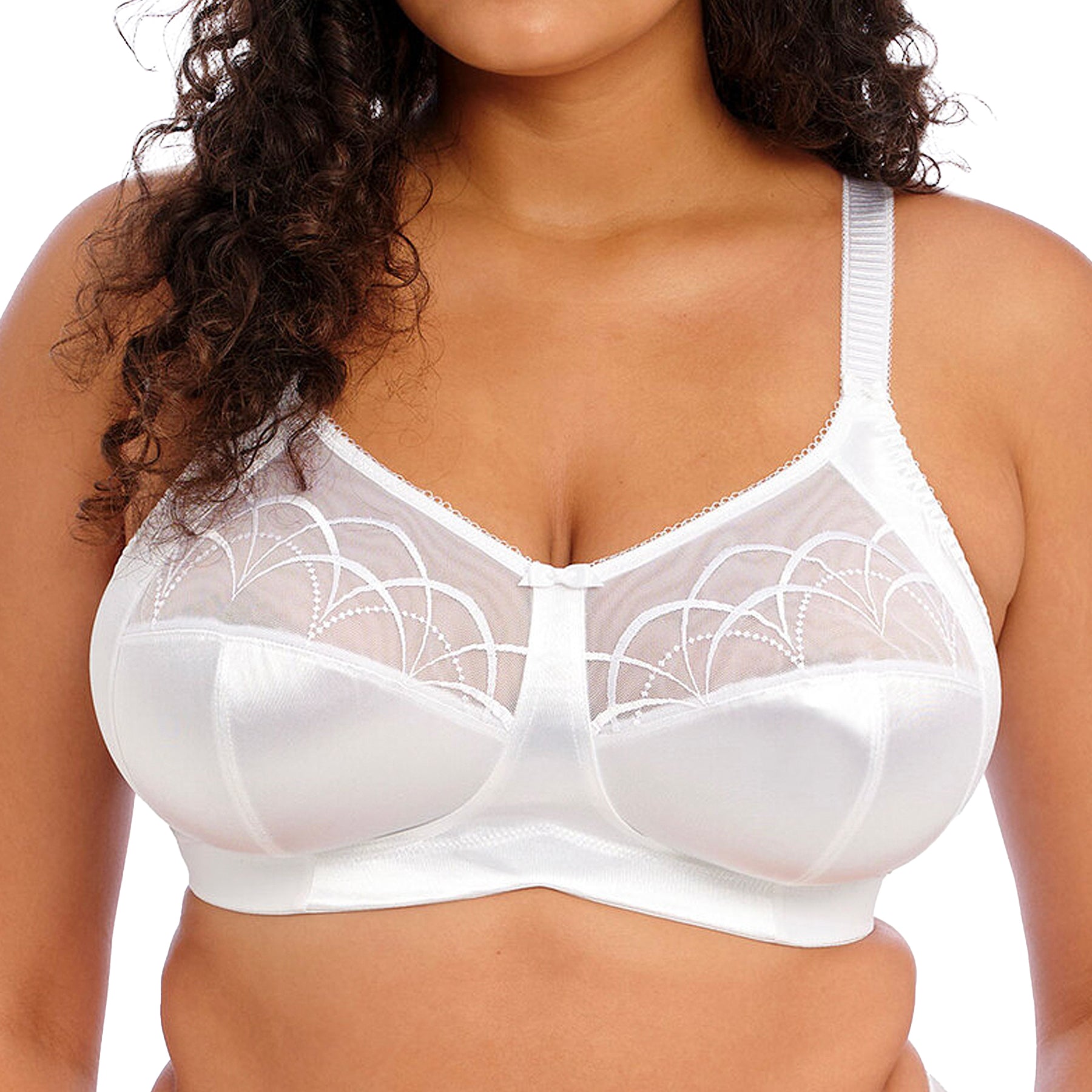 Elomi Cate Side-Support Soft Cup Bra EL4033 White Front