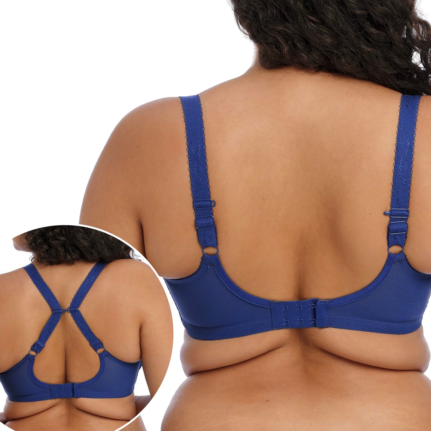 Elomi Charley UW Stretch Plunge Bra EL4382 Ultra Marine Back