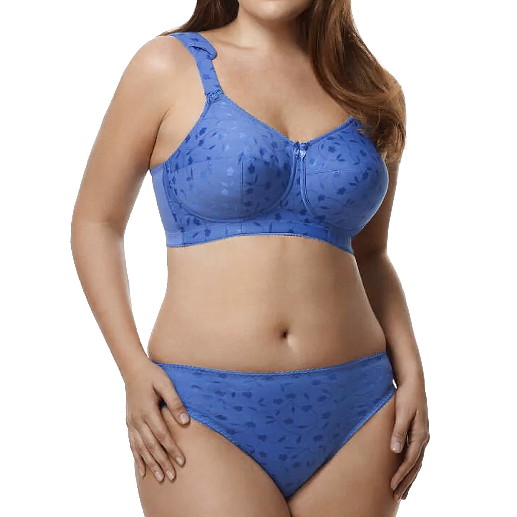 Elila Jacquard Soft Cup Bra 1305 - Cobalt Blue