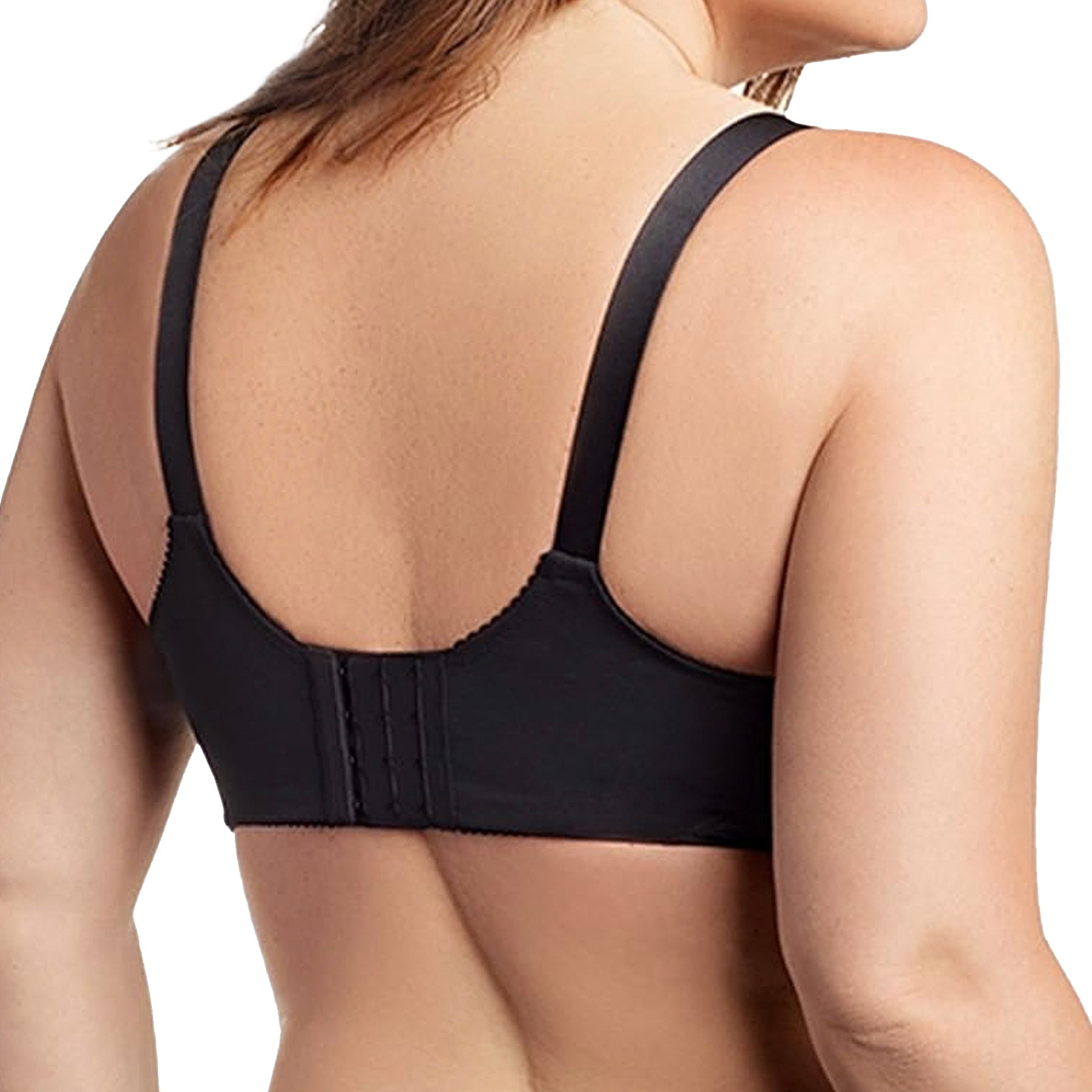 Elila Microfiber Underwire Sports Bra 2511 Black Back