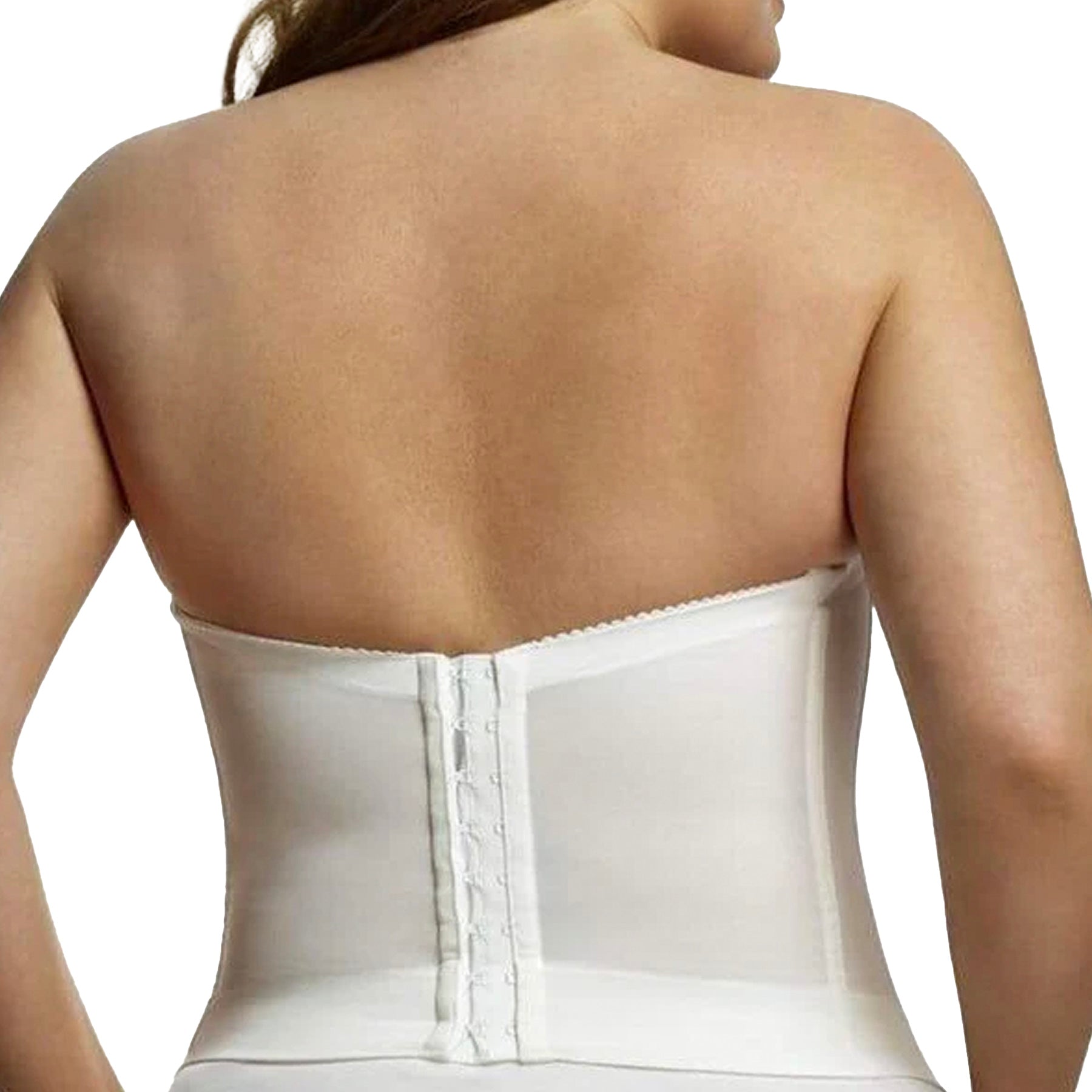 Elila Strapless Longline Bra 6420 White Back