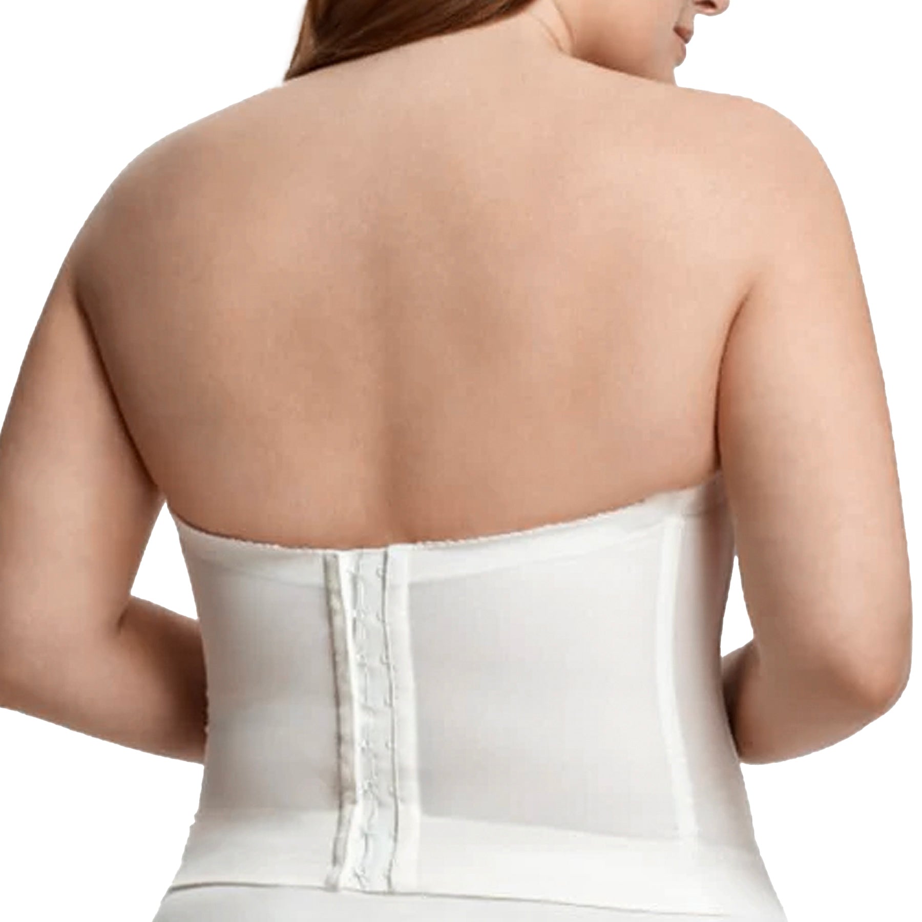 Elila Strapless Longline Bra 6421 White Back