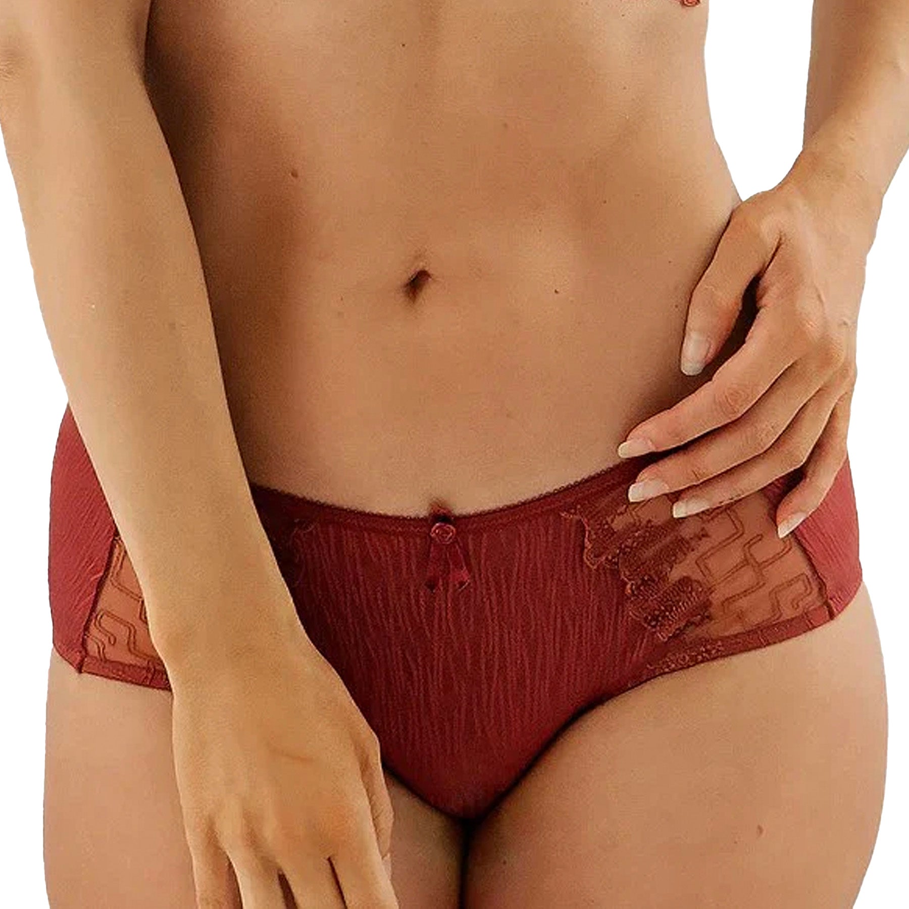 Fit Fully Yours Elise Boyshort U1814 Merlot Front