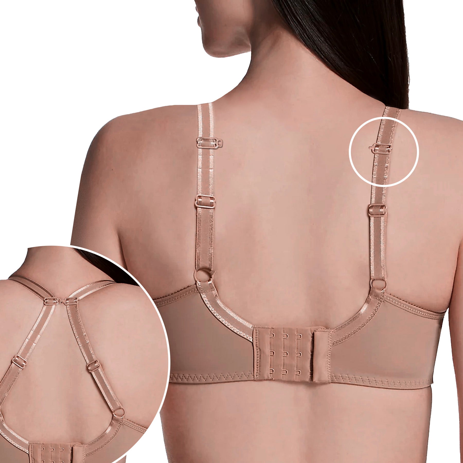 Fit Fully Yours Elise Moulded Underwire Bra B1812 Mocca Rear View