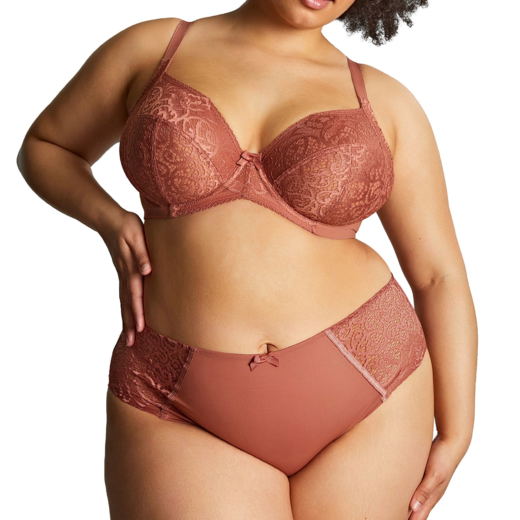 Panache Sculptresse Estel Deep Brief 9682 Rose Gold Set