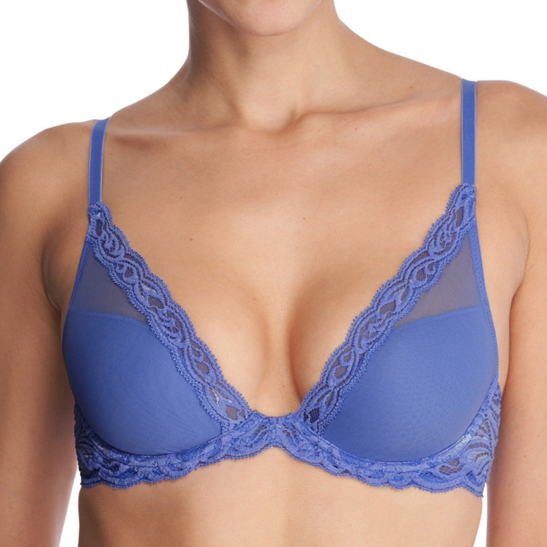 Natori Feathers Contour Plunge Bra 730023 - French Blue