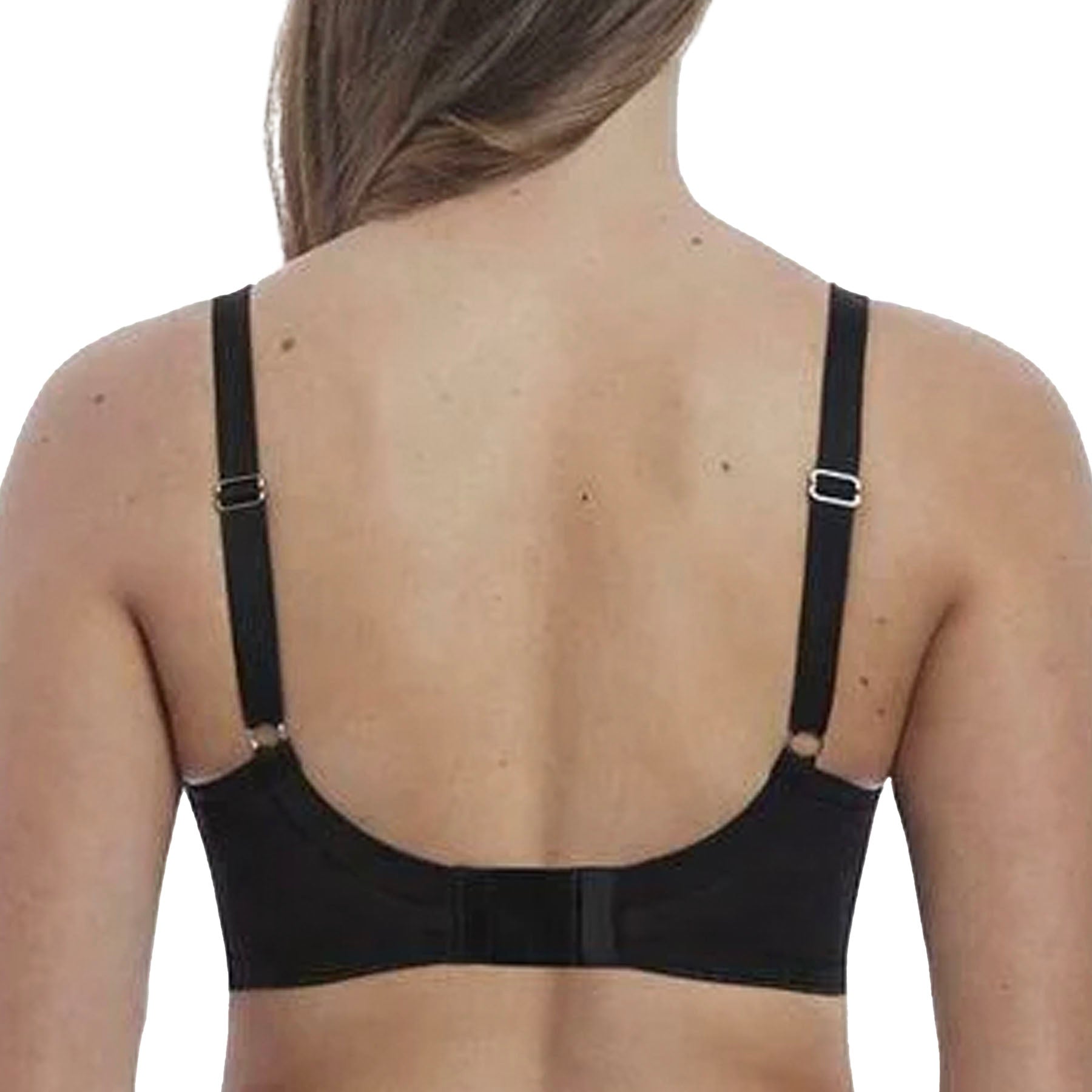 Freya Astrid Metallic Embroidered Underwire Plunge Bra AA5501 Noir Back