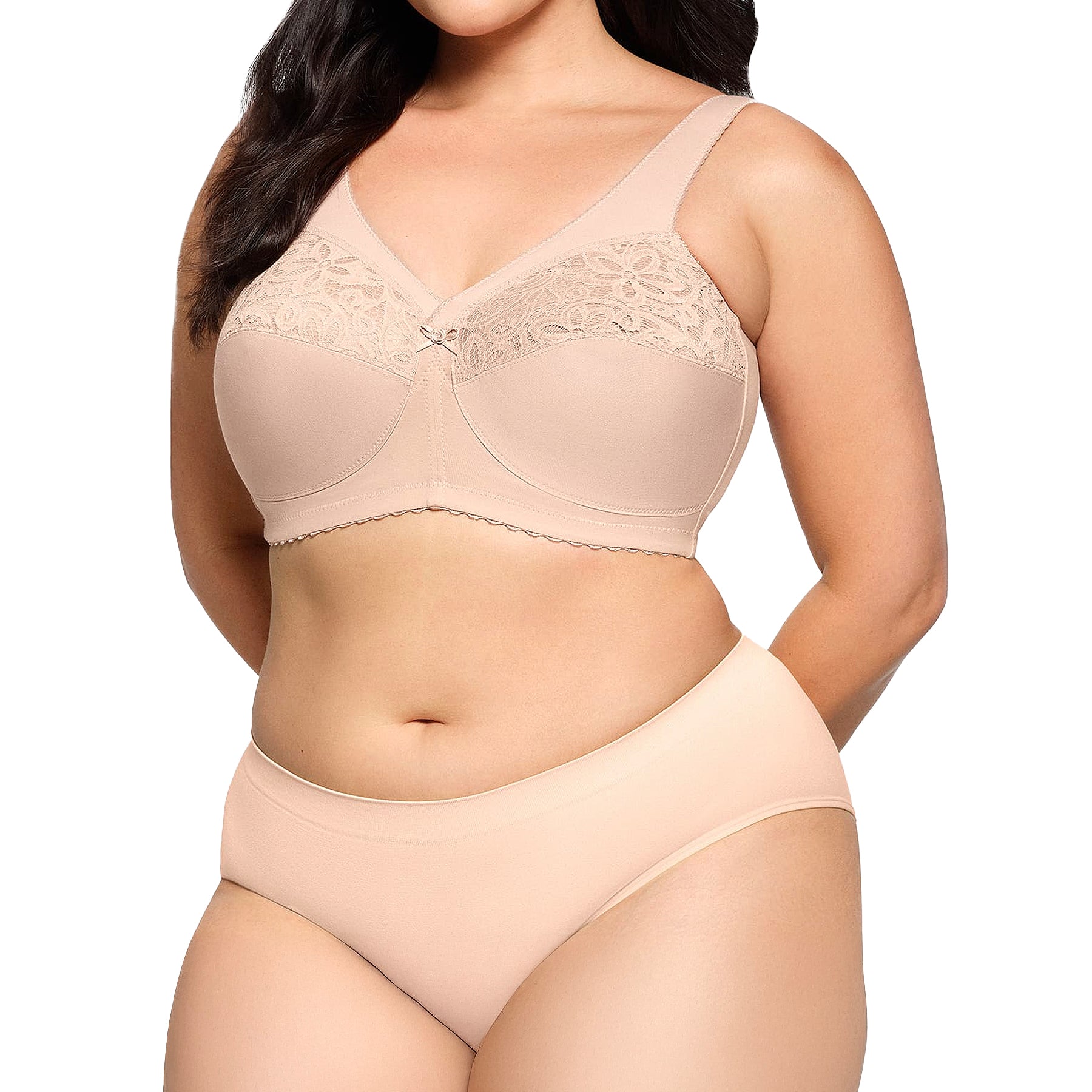 Glamorise MagicLift Cotton Support Bra 1001 Cafe Set