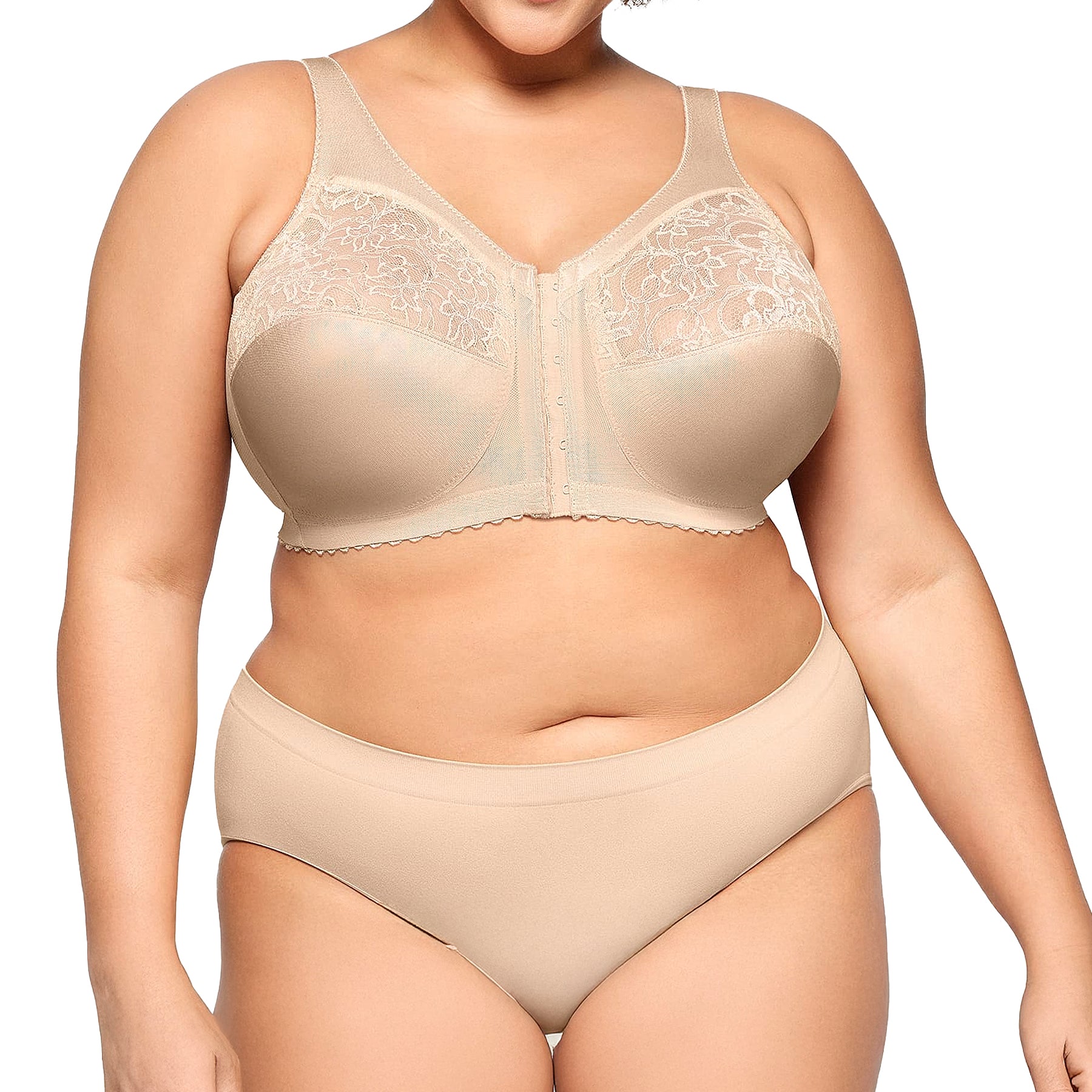 Glamorise MagicLift Front-Closure Support Bra 1200 Blush Set