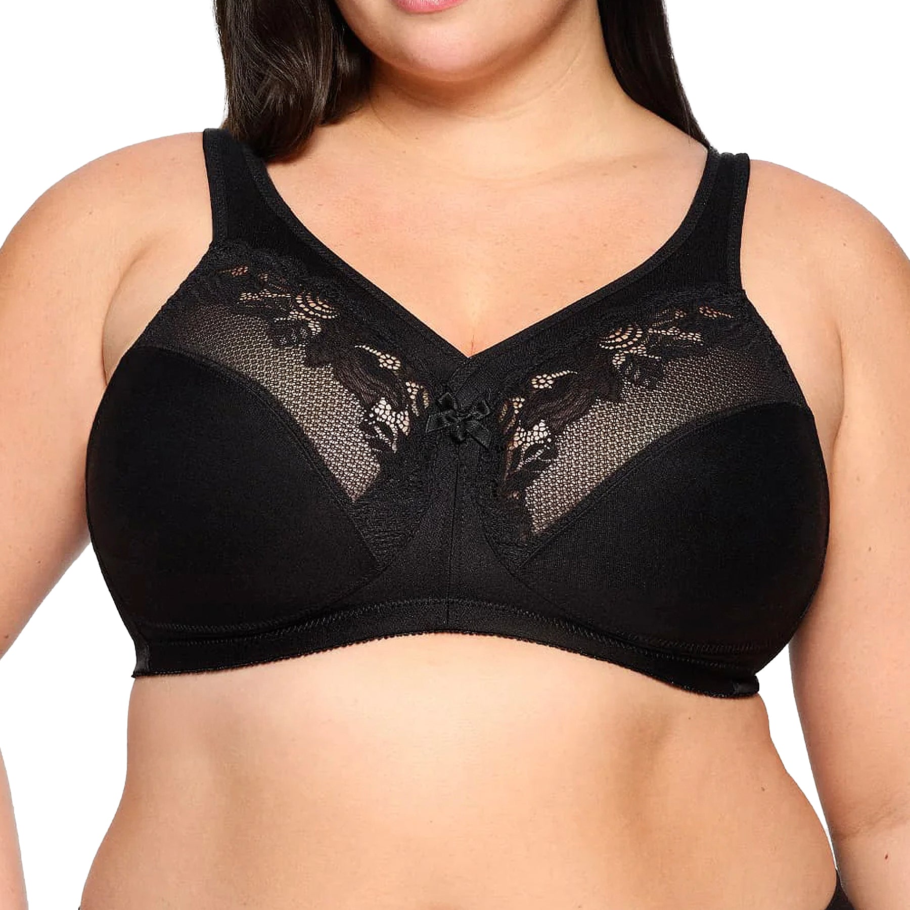 Glamorise MagicLift Minimizer Bra 1003 Black Front