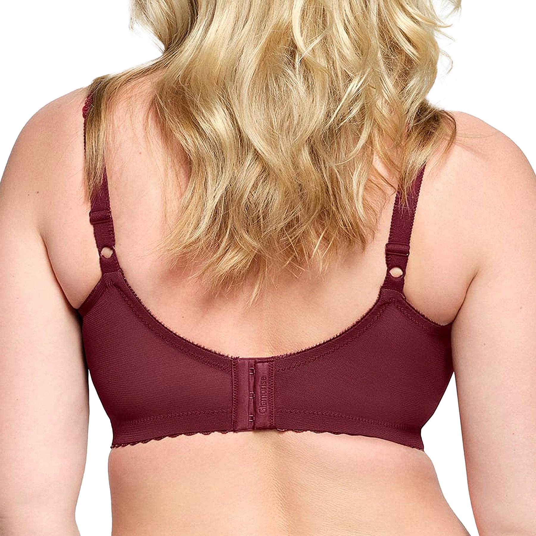 Glamorise MagicLift Original Support Bra 1000 Burgundy Back