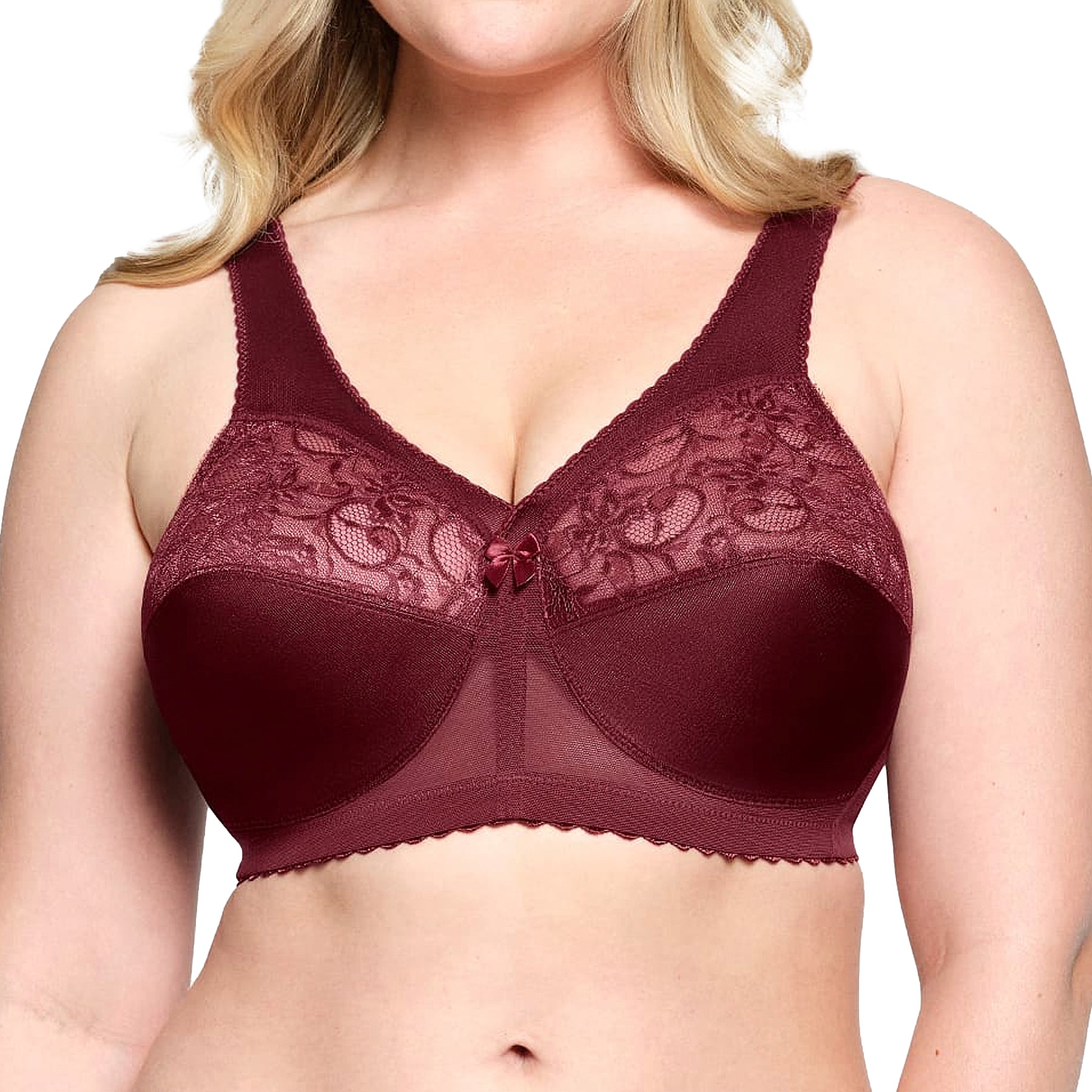 Glamorise MagicLift Original Support Bra 1000 Burgundy Front
