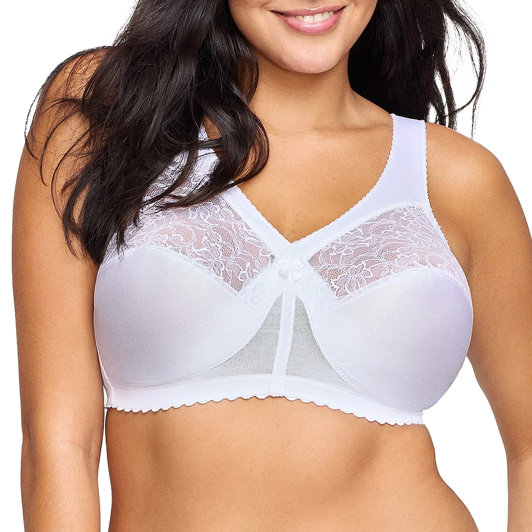 Glamorise MagicLift Original Support Bra 1000 White Front