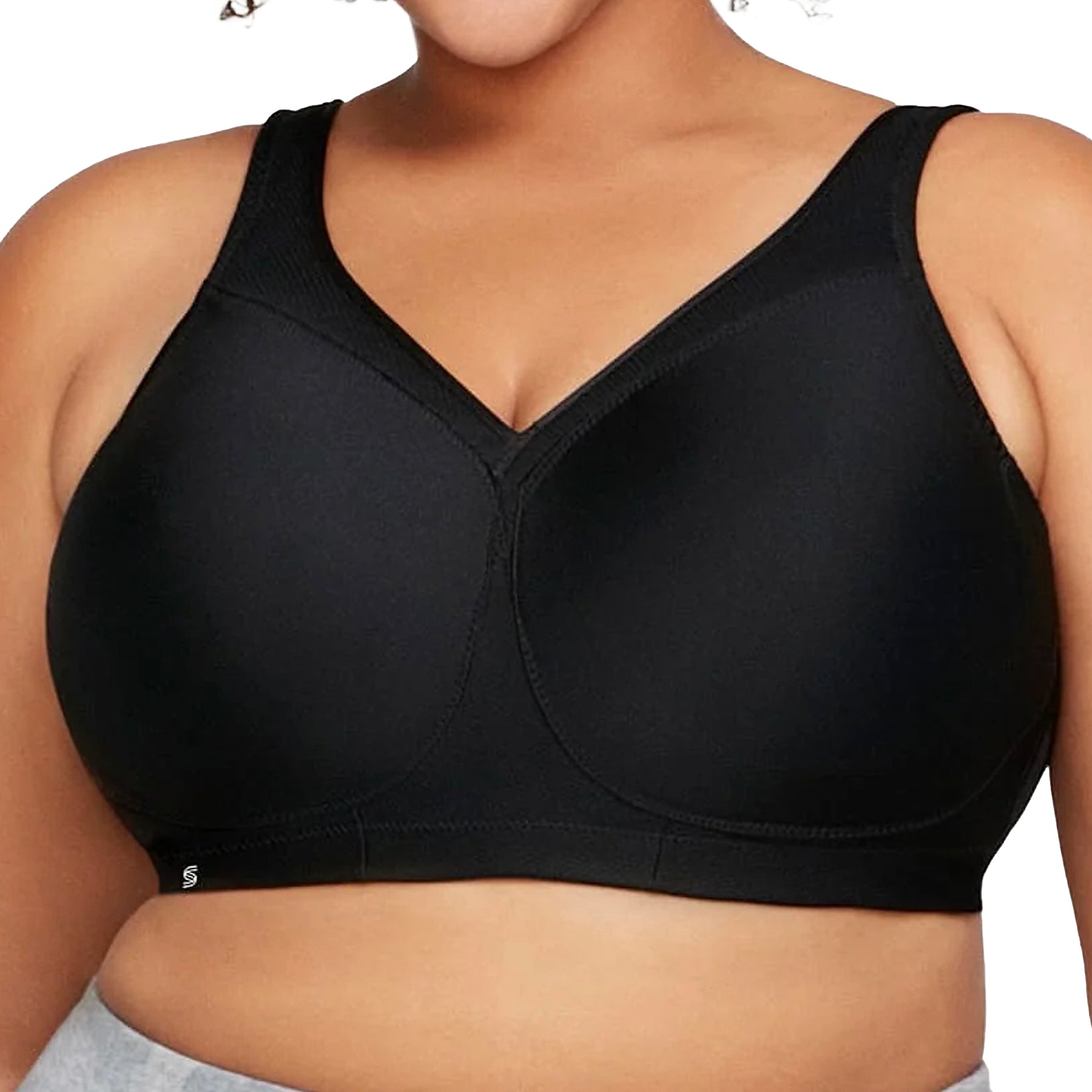 Glamorise MagicLift Seamless Sports Bra 1006 Black Front