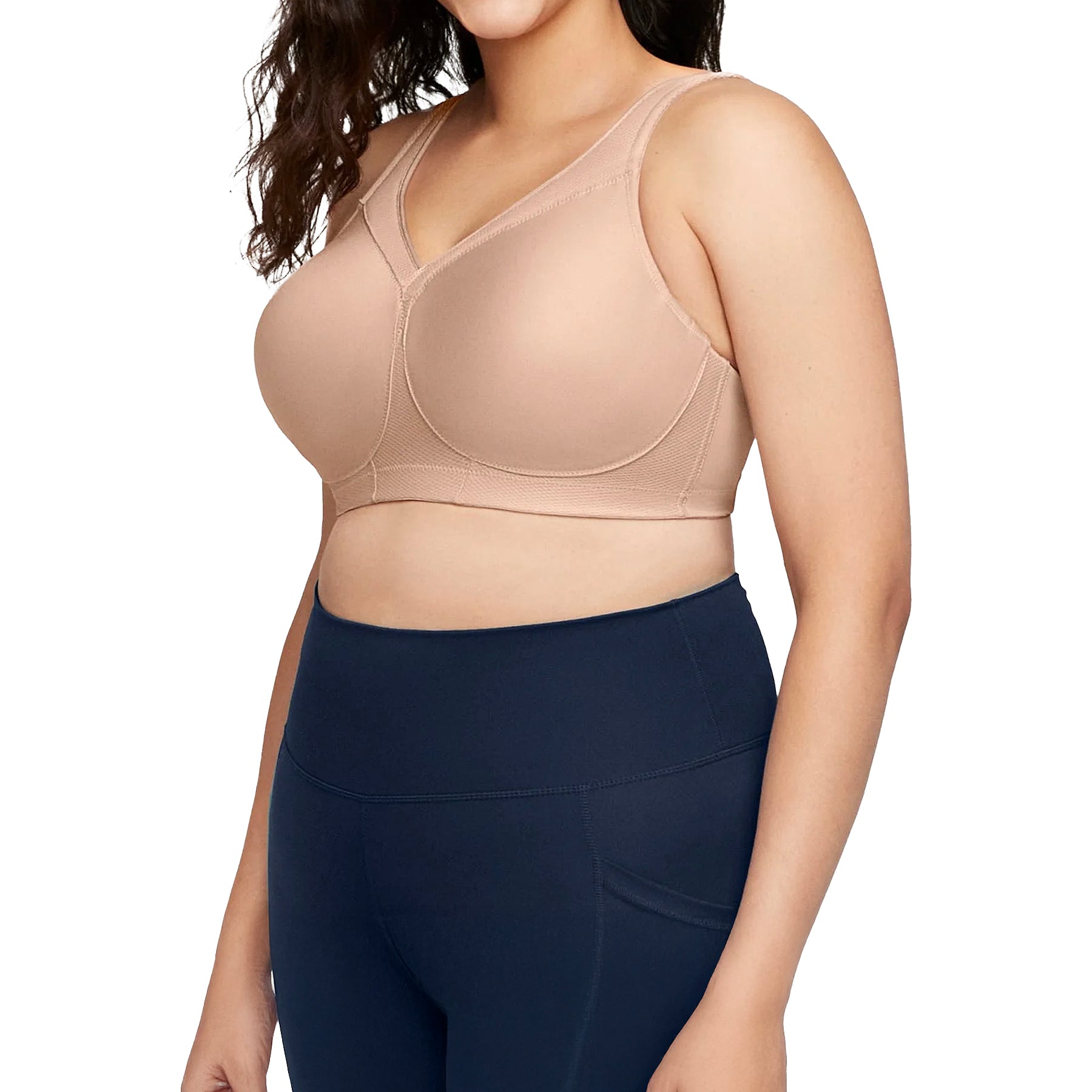 Glamorise MagicLift Seamless Sports Bra 1006 Cafe Set