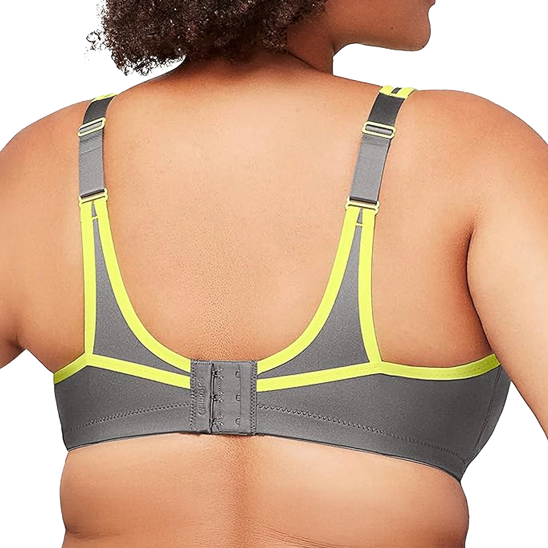 Glamorise No‑Bounce Camisole Sports Bra 1066 Gray Neon Back