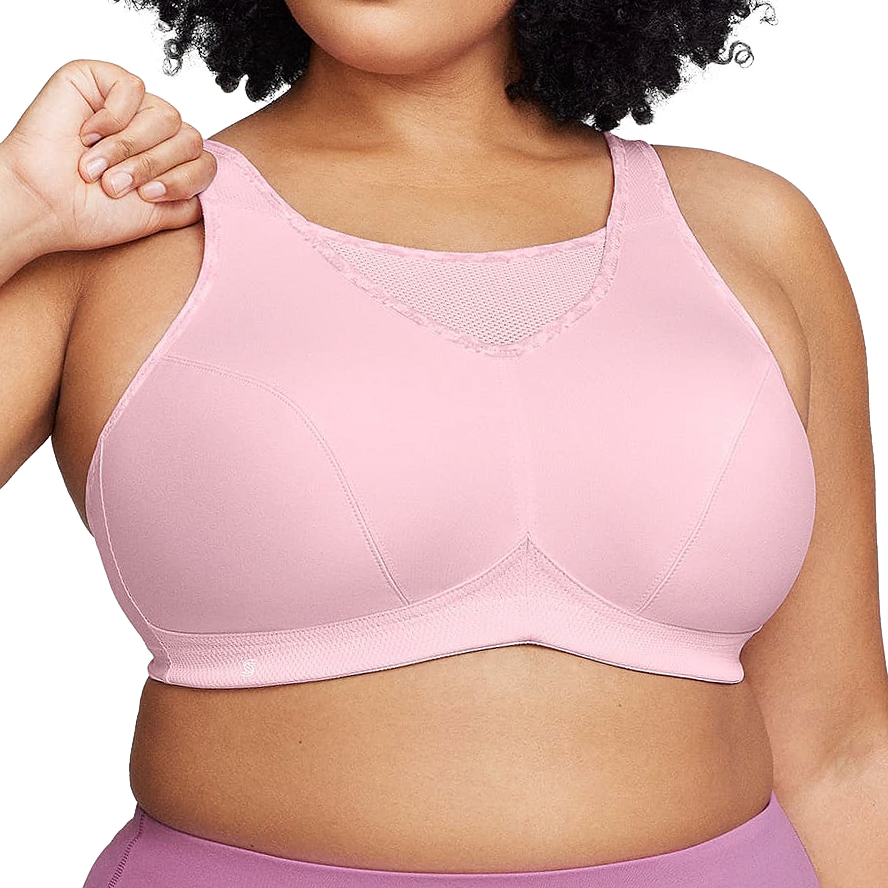 Glamorise No‑Bounce Cami Sports Bra 1066 Parfait Pink Front