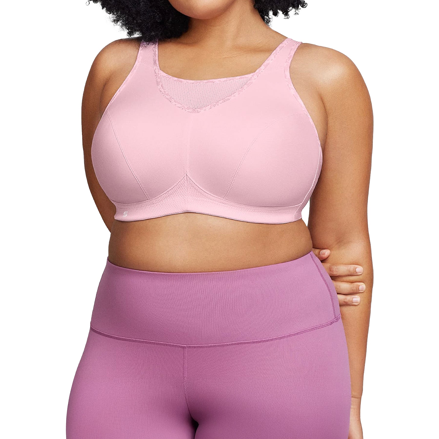 Glamorise No‑Bounce Cami Sports Bra 1066 Parfait Pink Set
