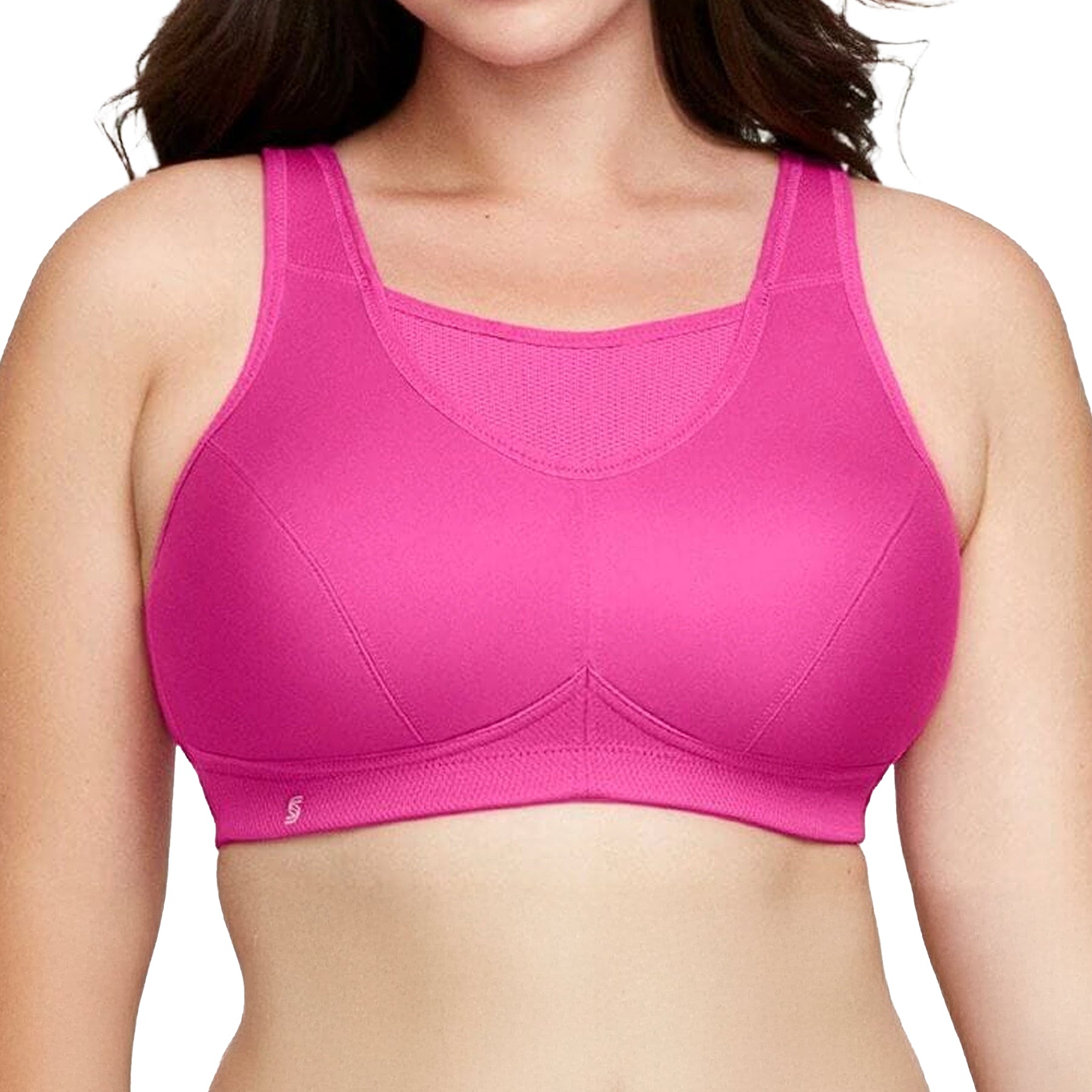 Glamorise No‑Bounce Cami Sports Bra 1066 Rose Pink Front