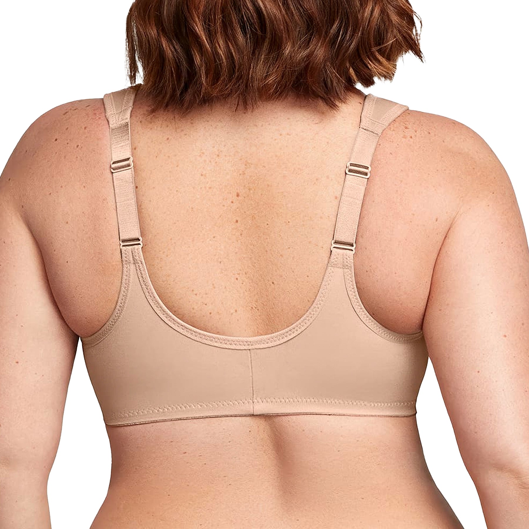 Glamorise Full-Figure Wonderwire Front Closure Bra 1245 Cafe Print Back