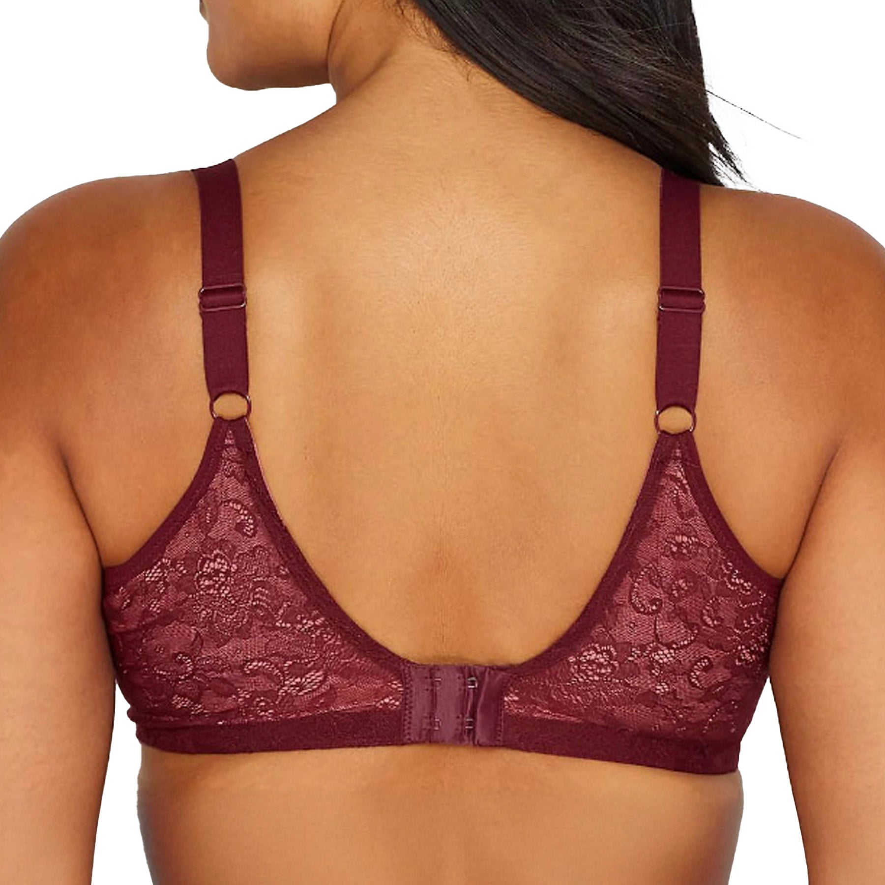 Goddess Yvette Banded Underwire Back Smoothing Bra GD6750 Cabernet Back