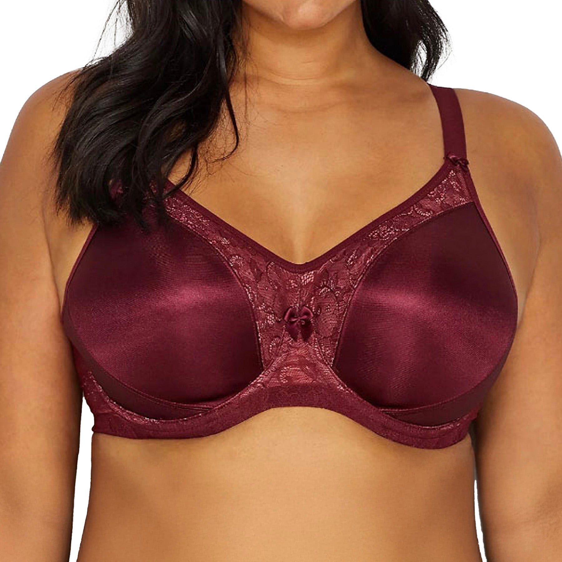 Goddess Yvette Banded Underwire Back Smoothing Bra GD6750 Cabernet Front