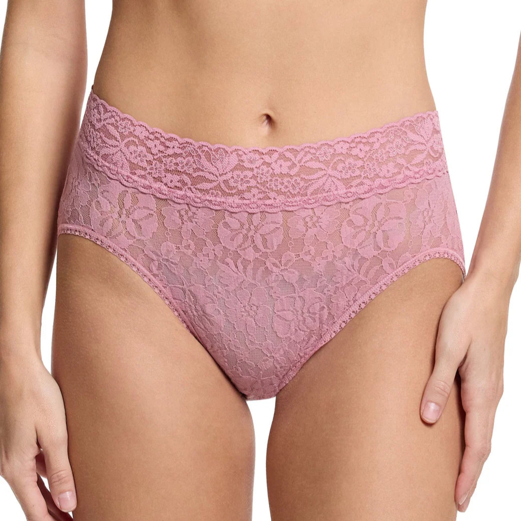 Hanky Panky Flora Lace French Brief 5B2462 - Mauve Orchid Pink