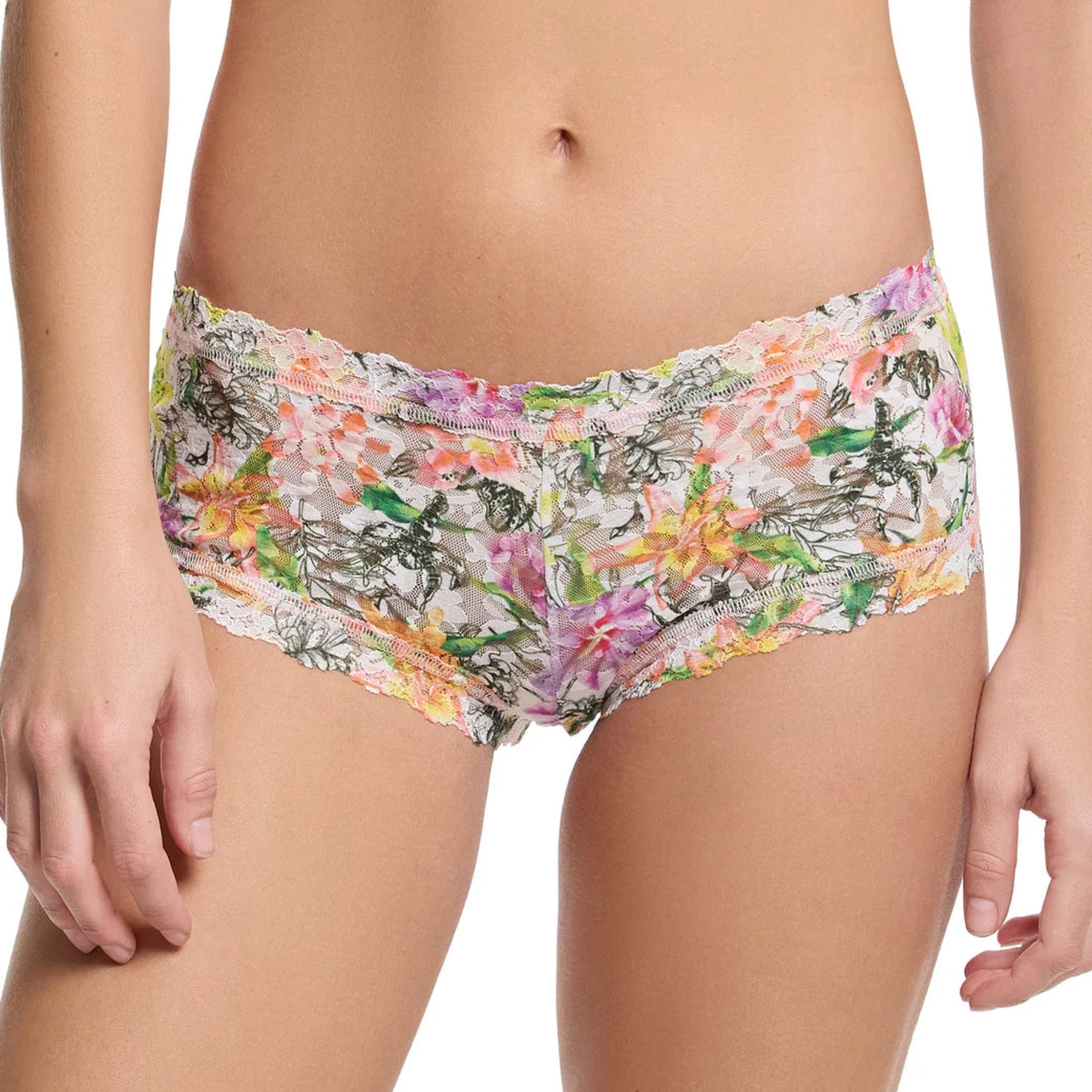 Hanky Panky Printed Signature Lace Boyshort PR4812 - Botany (BOTW)