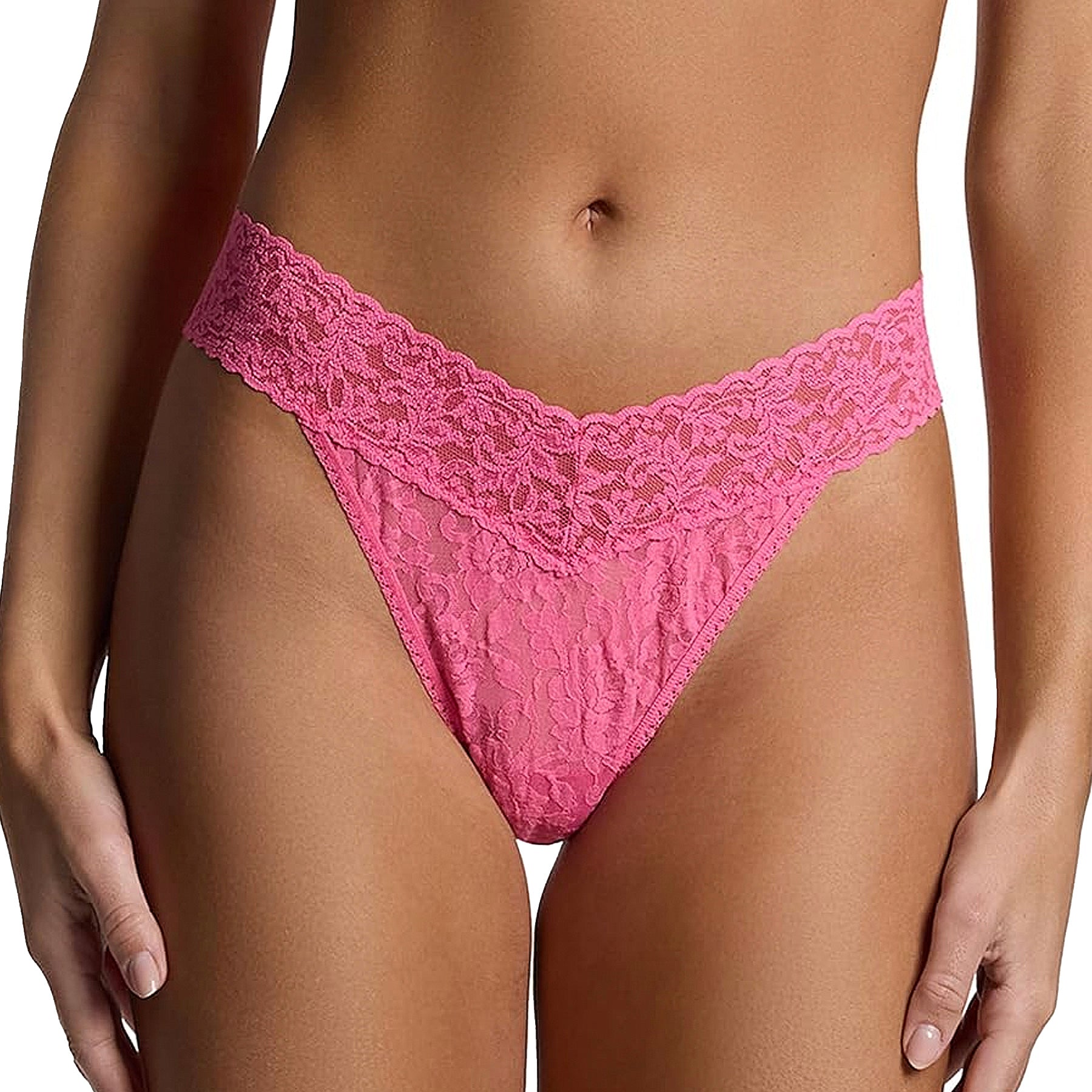 Hanky Panky Daily Lace Original Rise Thong 771101 Strawberry Front