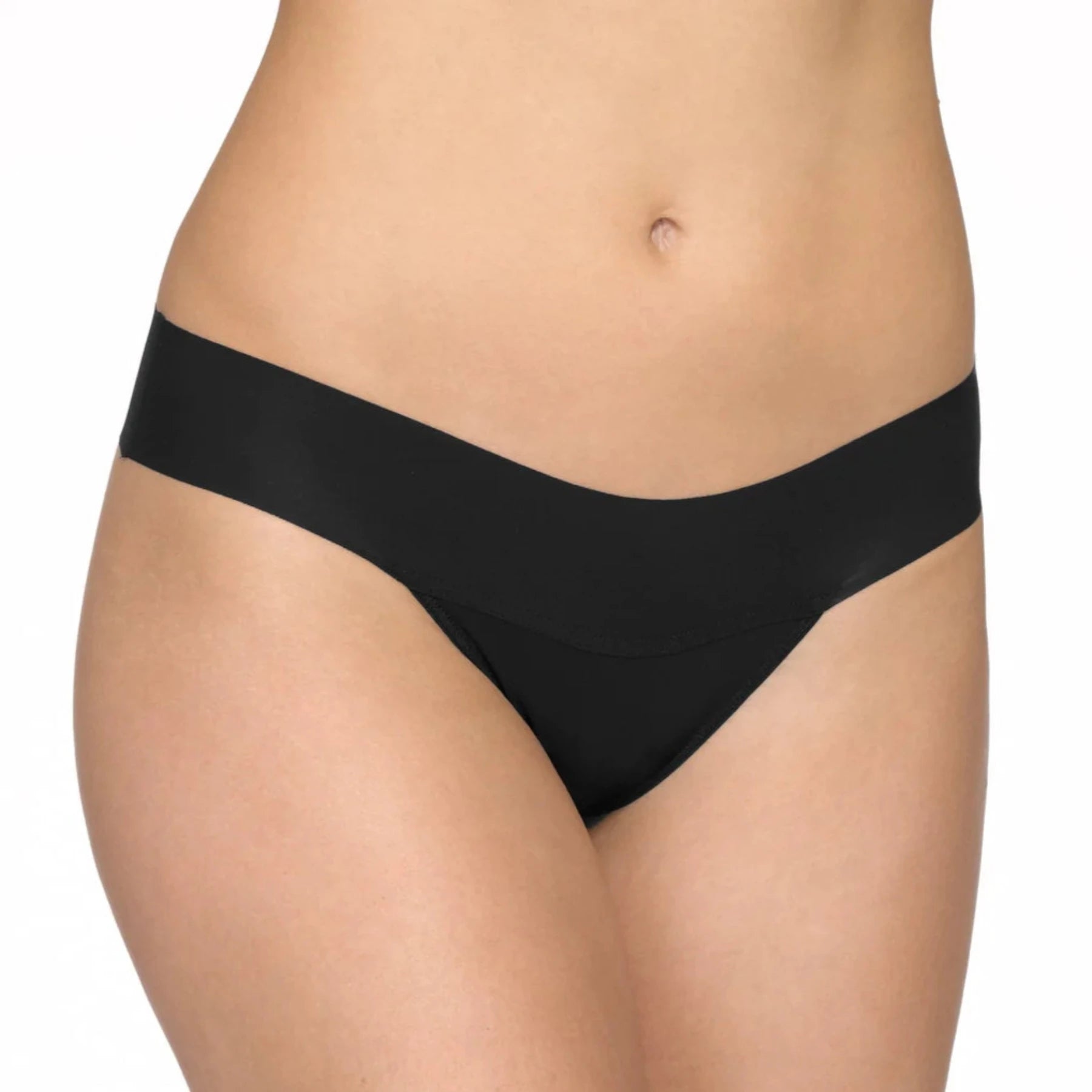 Hanky Panky BreatheSoft Natural Rise Thong 6J1661 - Black