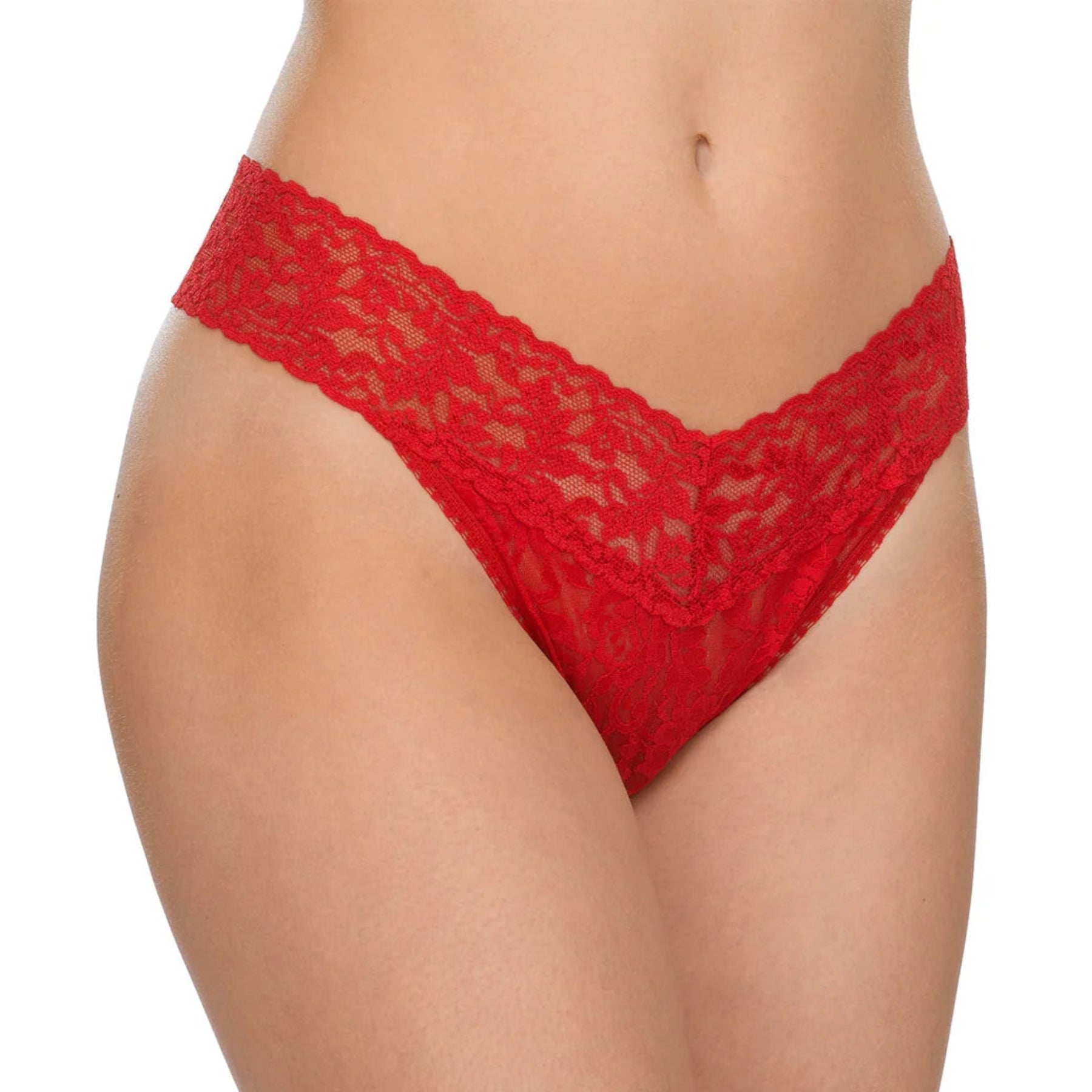 Hanky Panky Signature Lace Original Rise Thong 4811P - Red