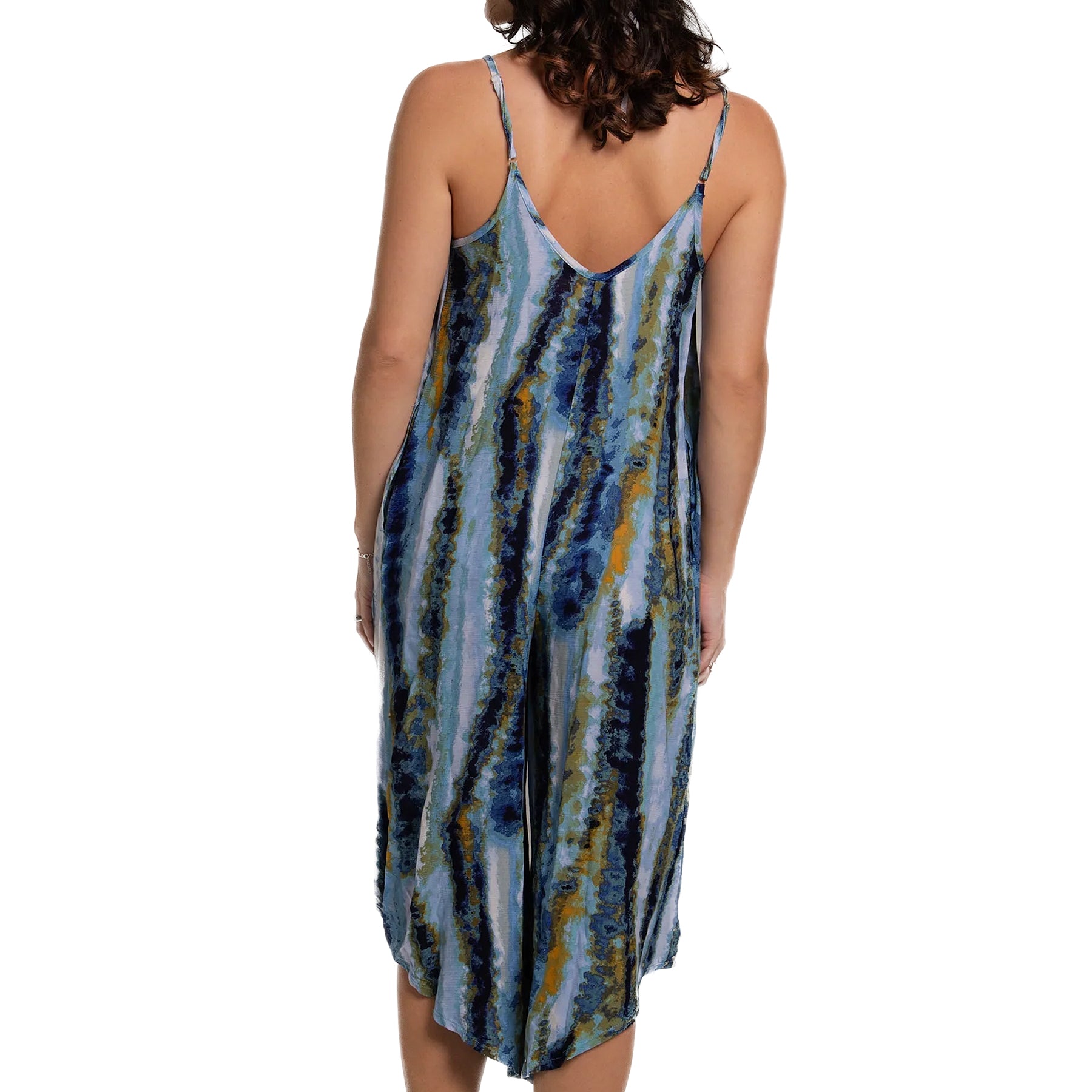 J Valdi Cascada Flowy Jumper Cover Up J15175 Blue Multi Back